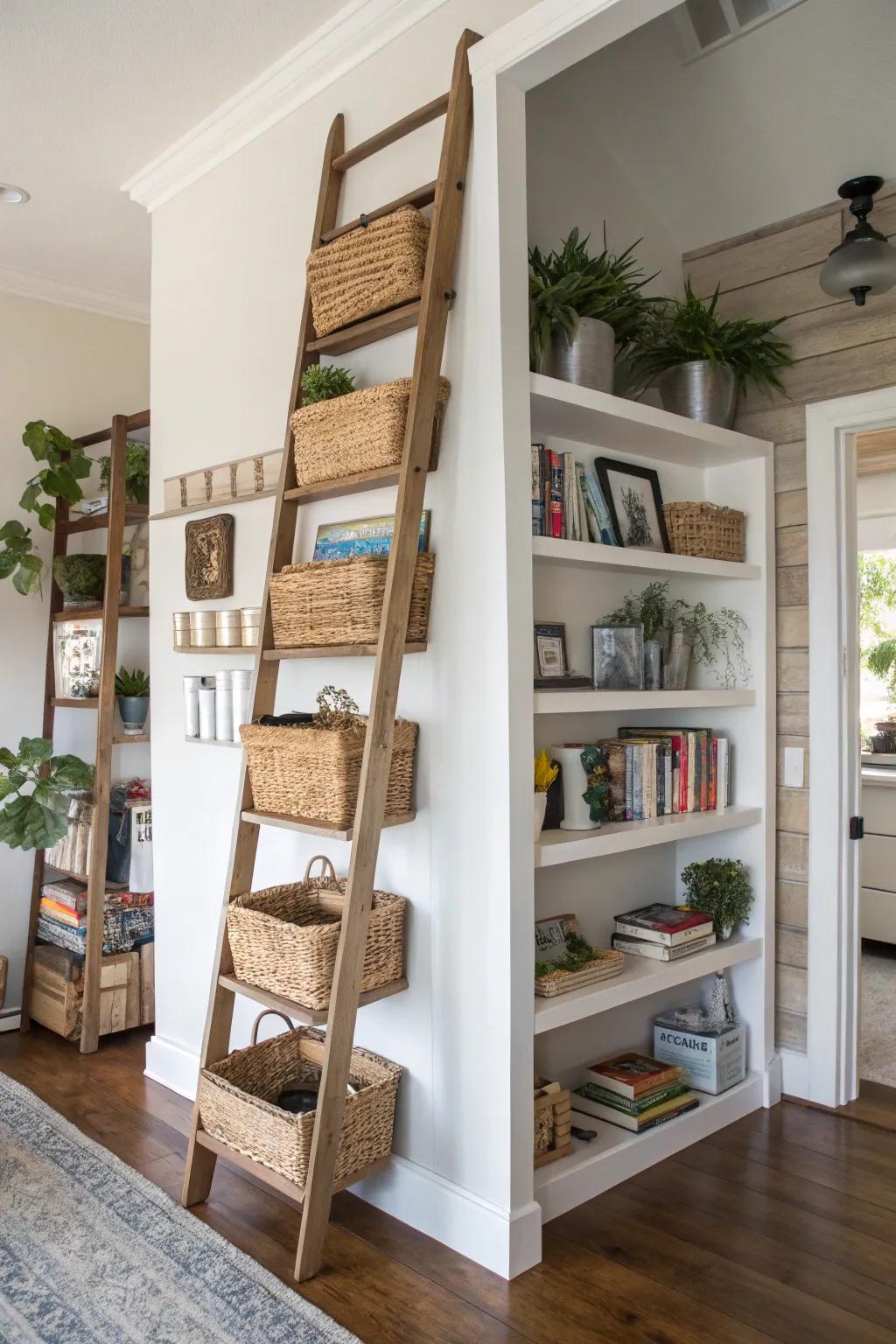 Vertical storage optimizes the efficient usage of available space.