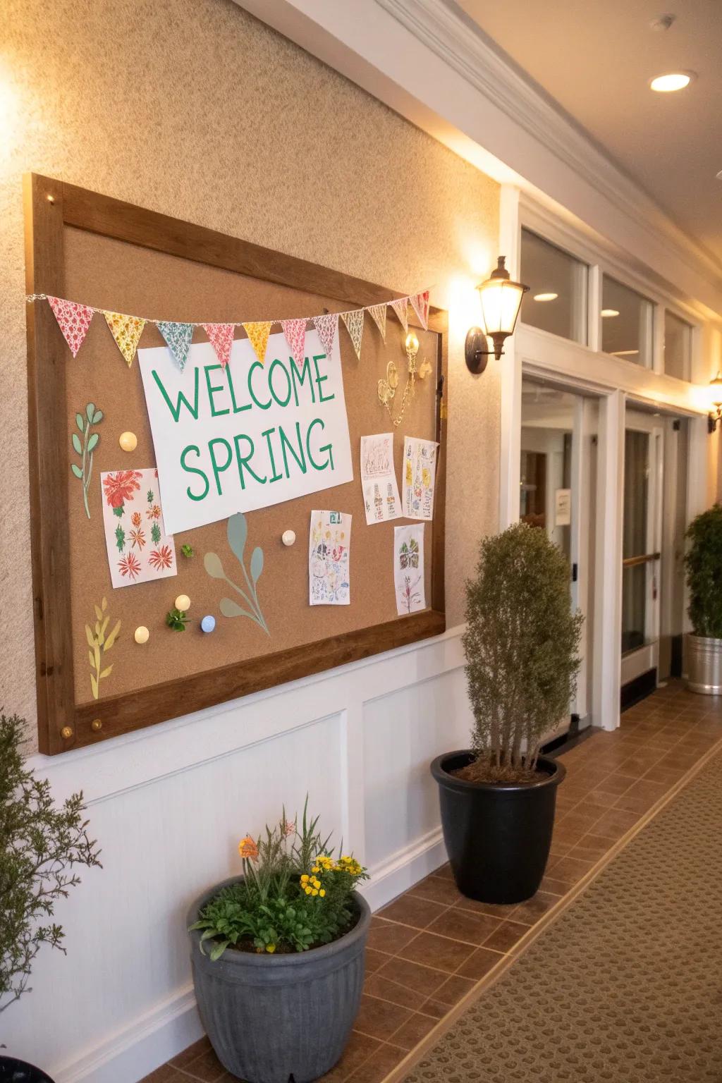 Banners bring your spring elements together.