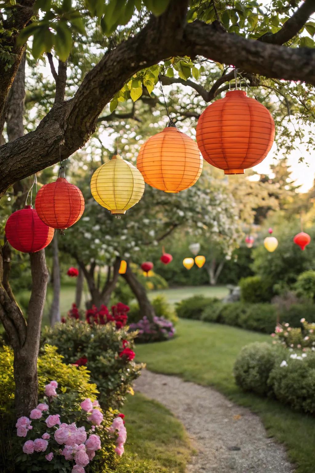 Fill your celebration with color and illumination by using paper lanterns.