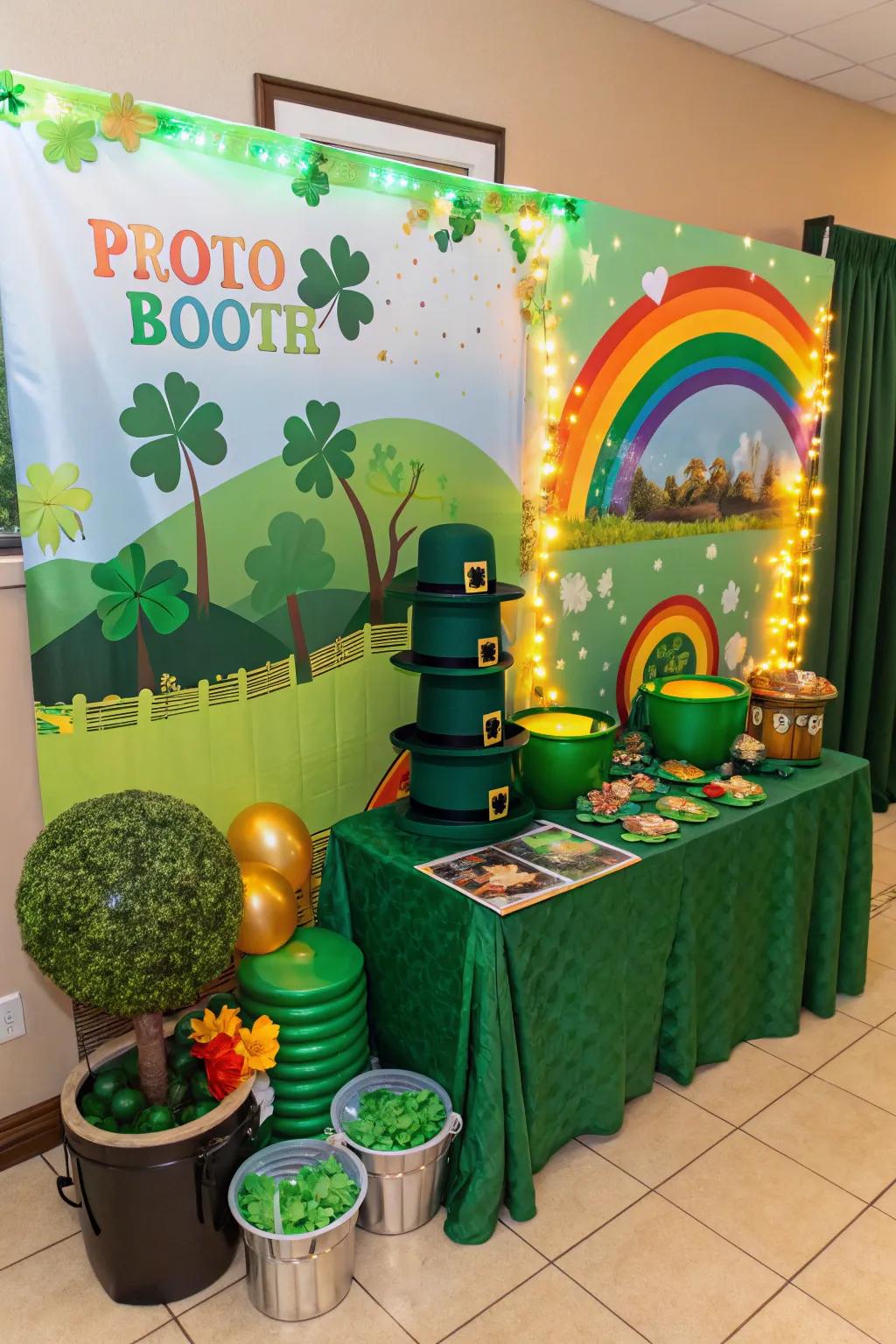 Immortalize the joy with a leprechaun-inspired photo booth.