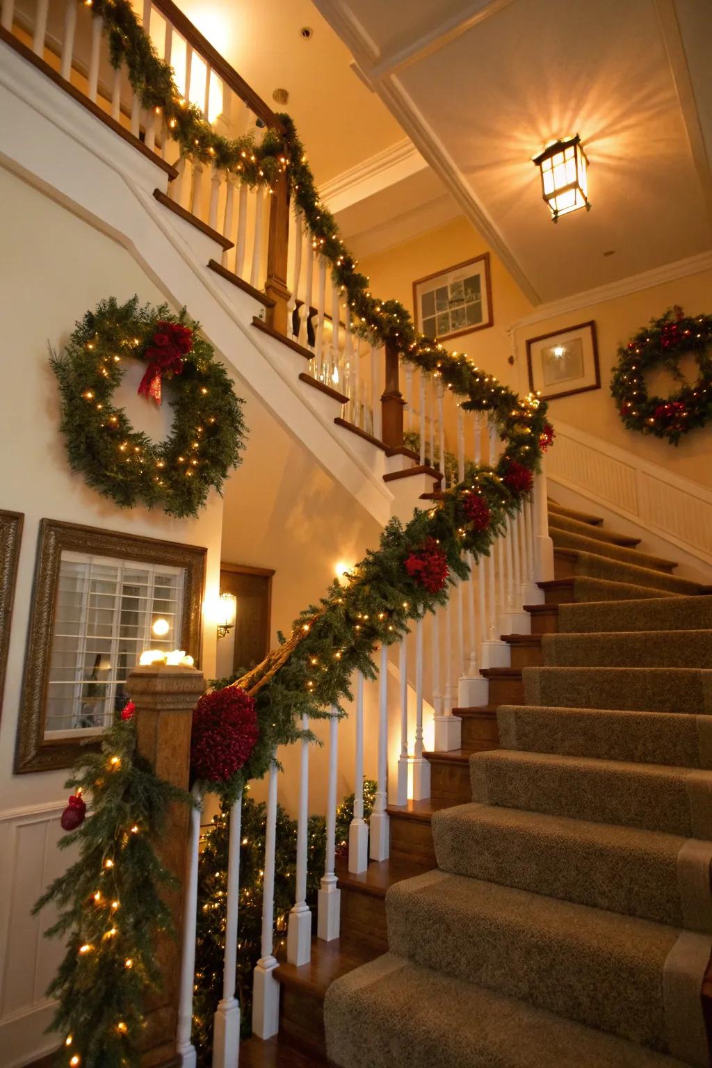 Honor the seasons with a themed staircase.