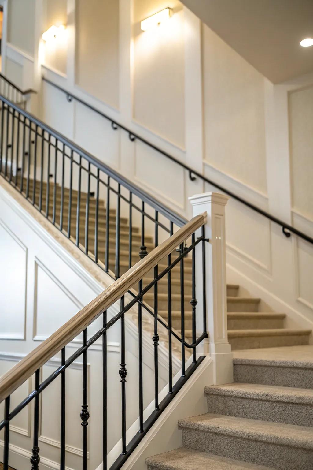 Simple rail designs provide a refined, contemporary style.