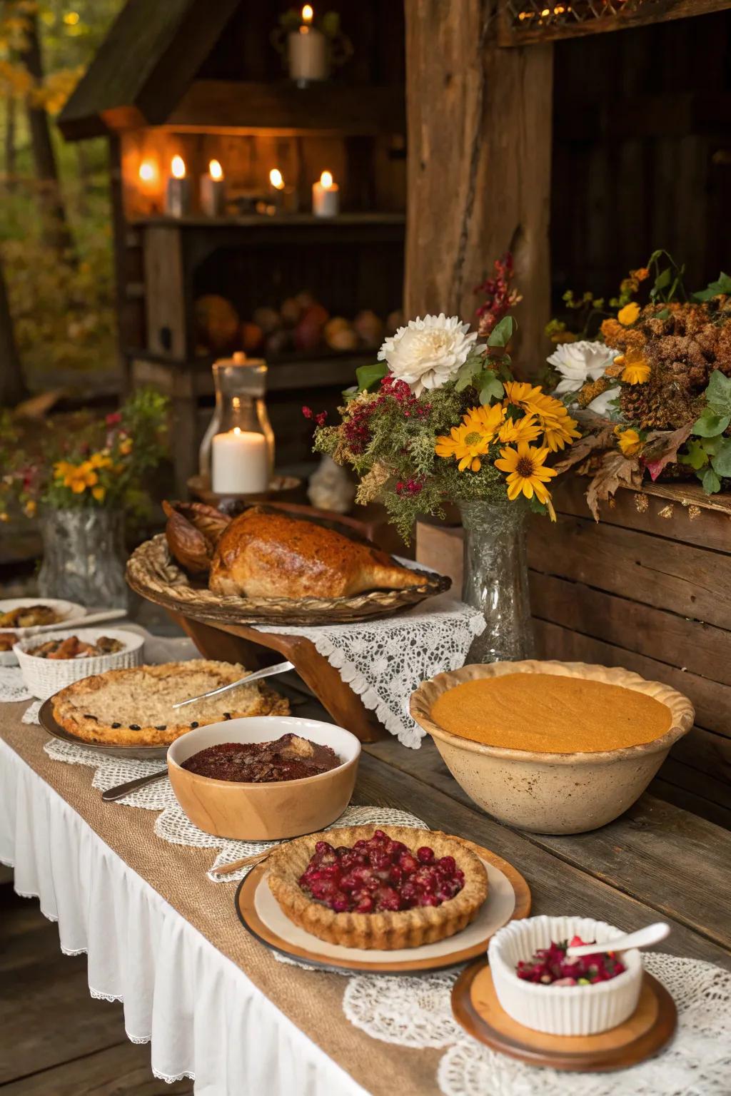 Rustic decor adds a charming farmhouse vibe.