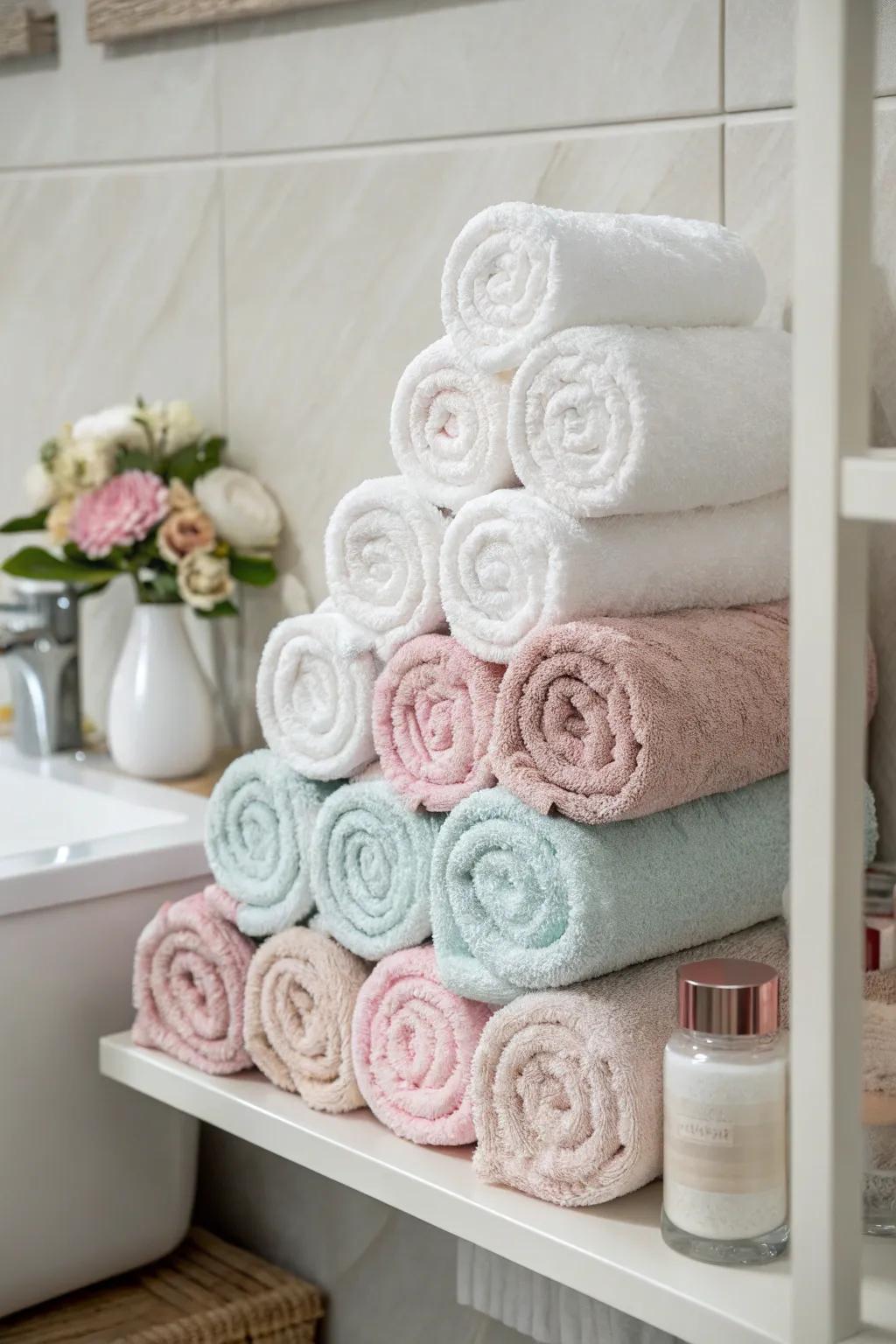 Impress through polished twisting coil-styled cloths.