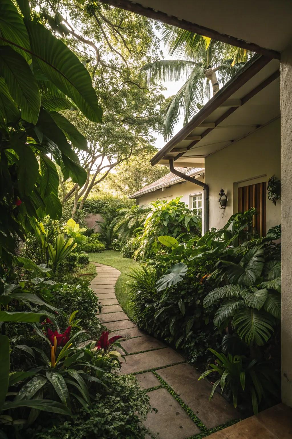 Dense vegetation fashions a secluded sanctuary inside your backyard.