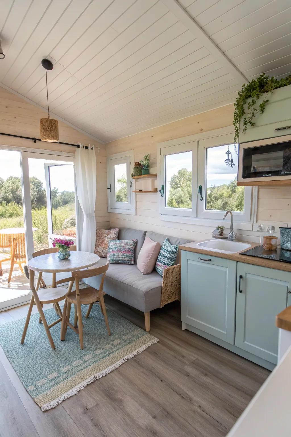 Compact retreats can be both cozy and functional.