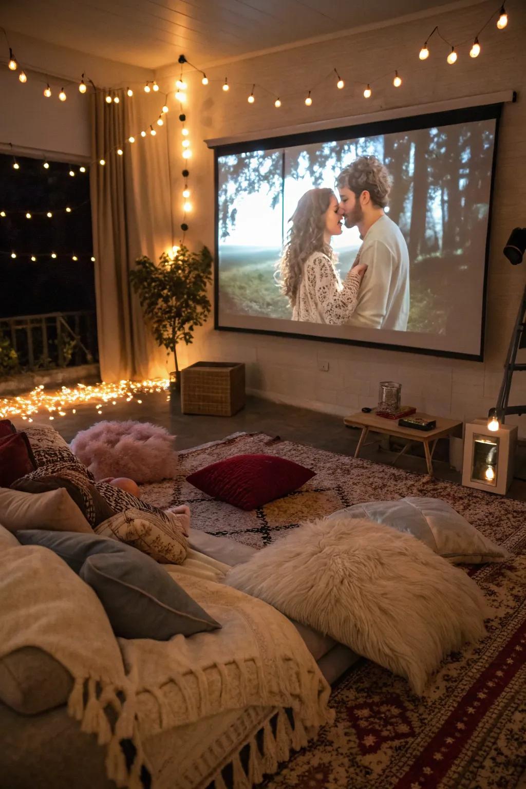 Unwind through a themed cinematic gathering on Valentine’s Day.