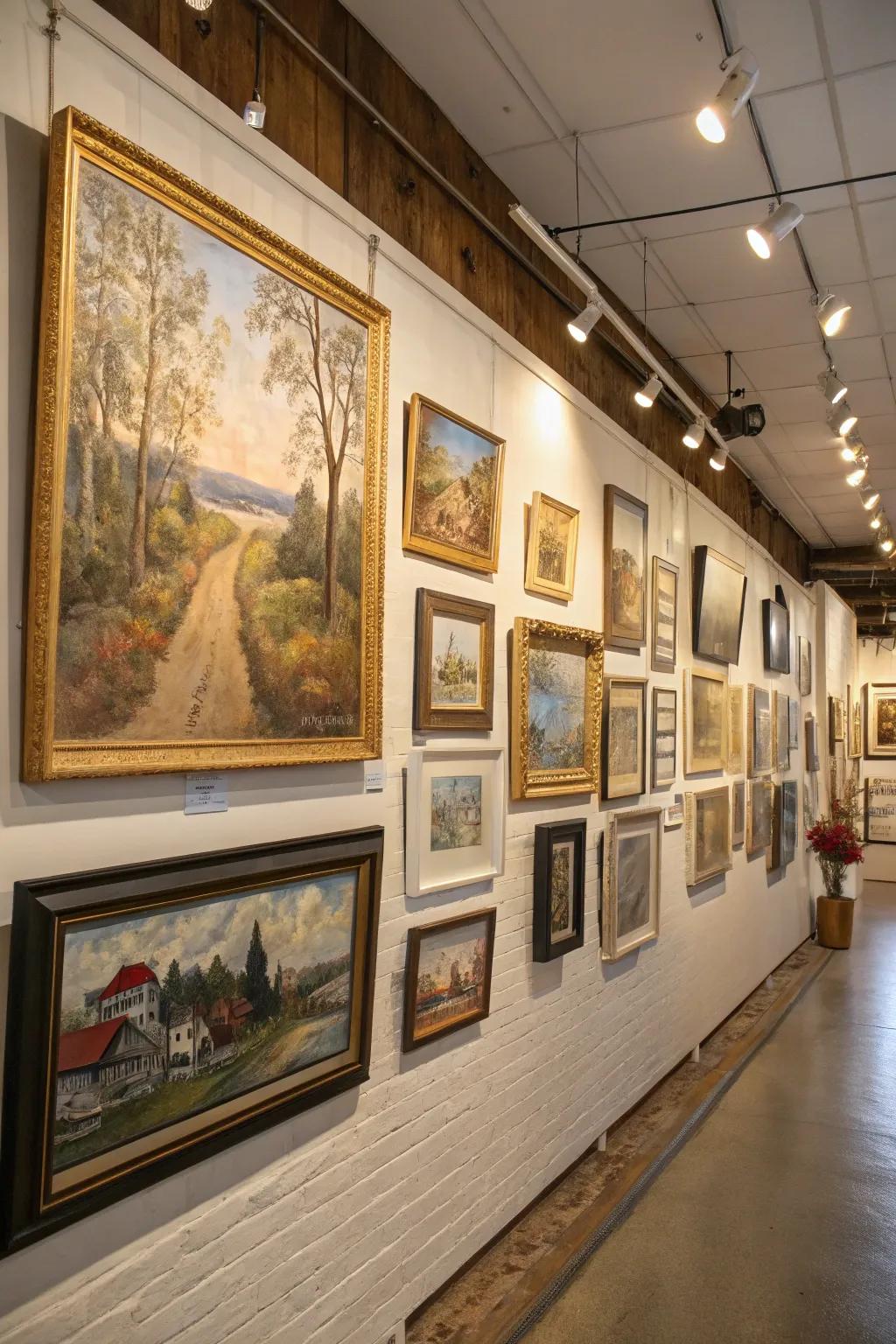 Exhibition partitions fashion a dynamic, visual narrative.