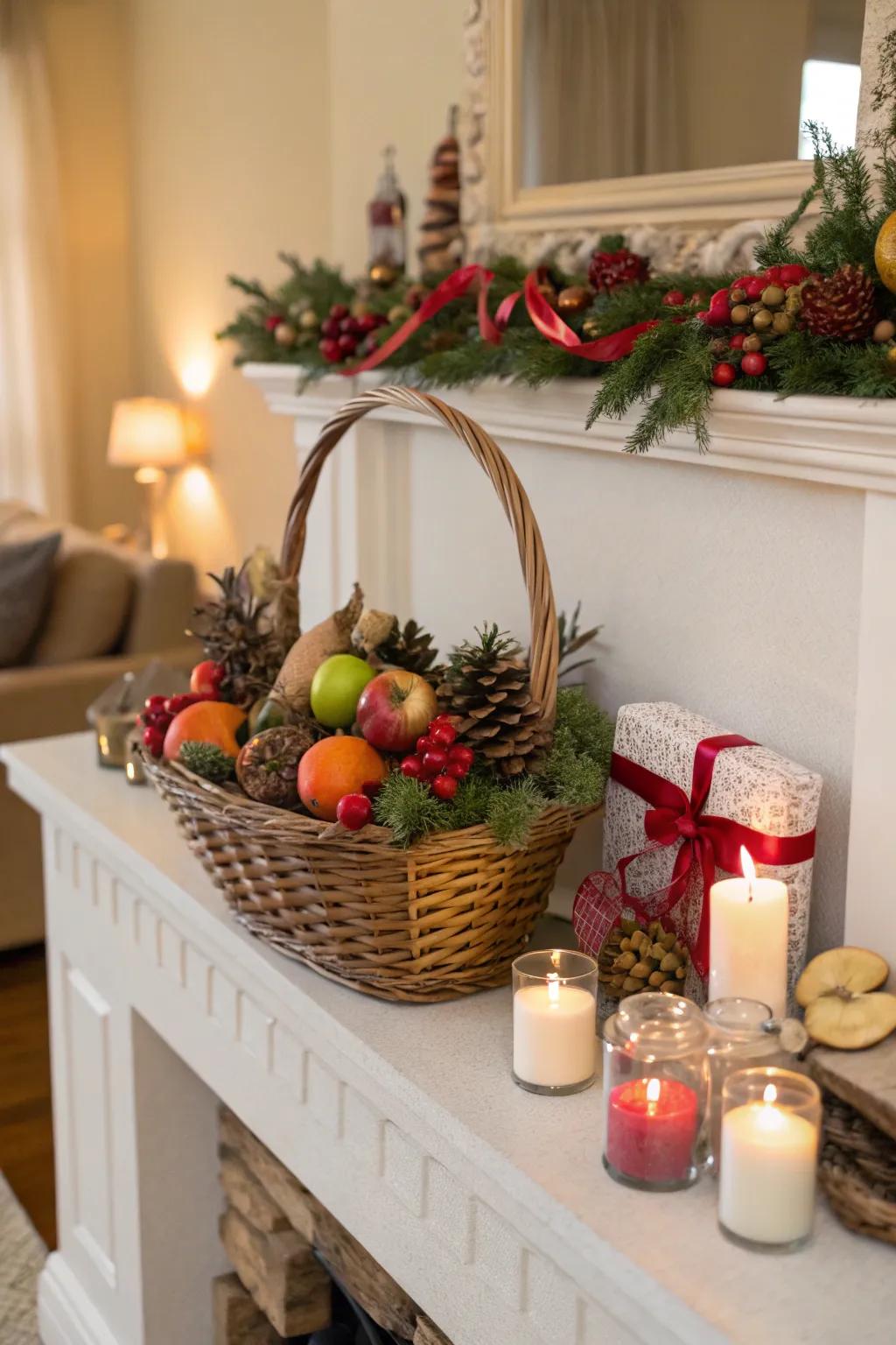 Themed decor carries festive delight to the welcome hamper.
