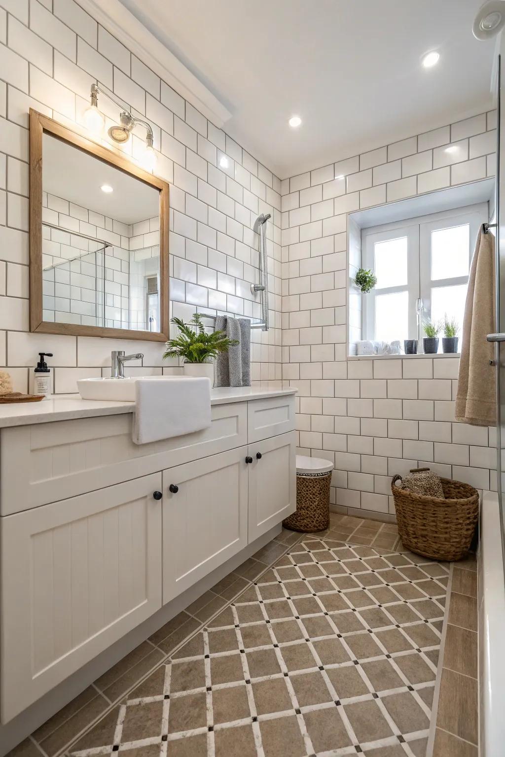 Neutral blend cement achieves a harmonious blend of warmth and versatility.