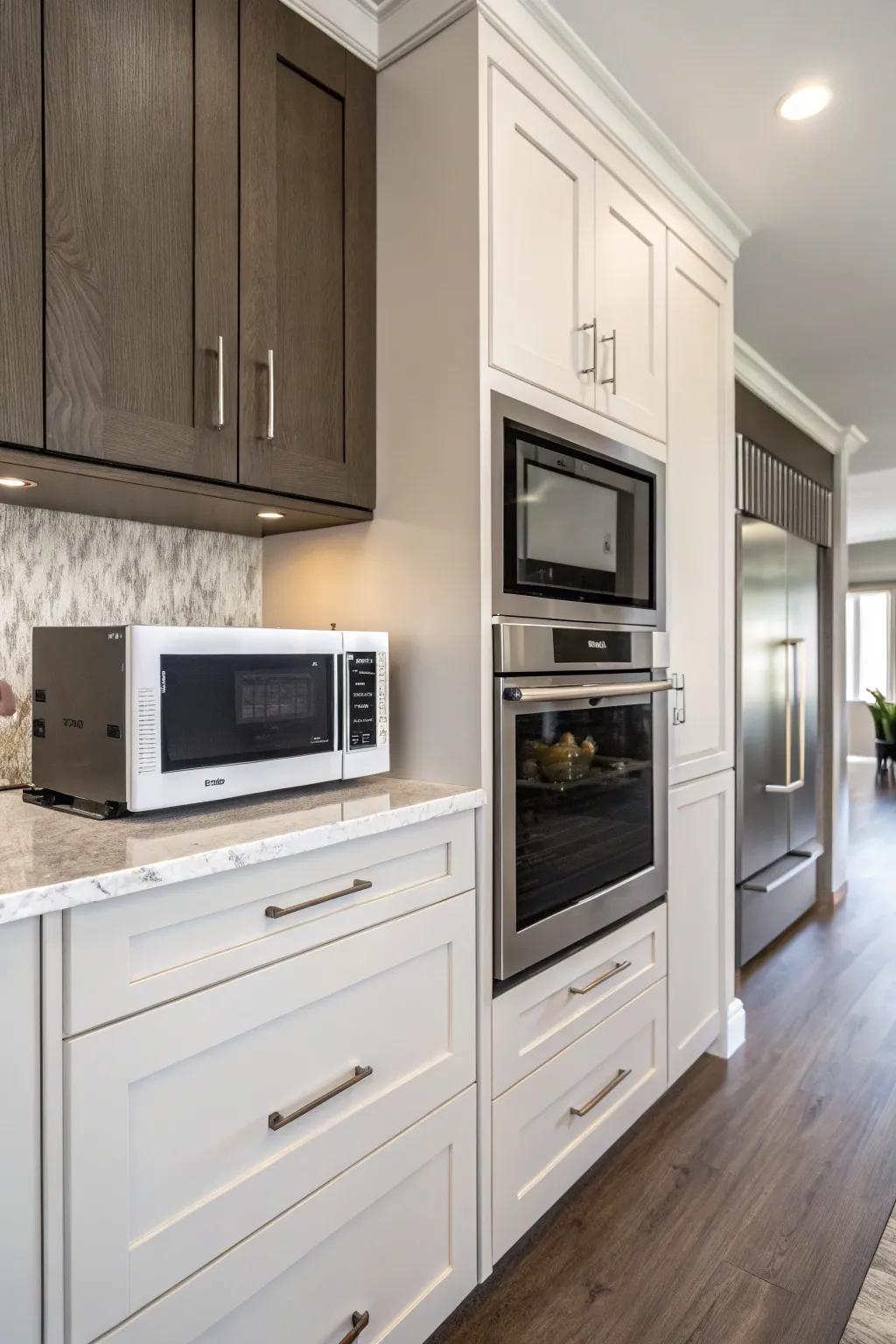 A recessed wall speed oven delivers a refined, space-smart solution.