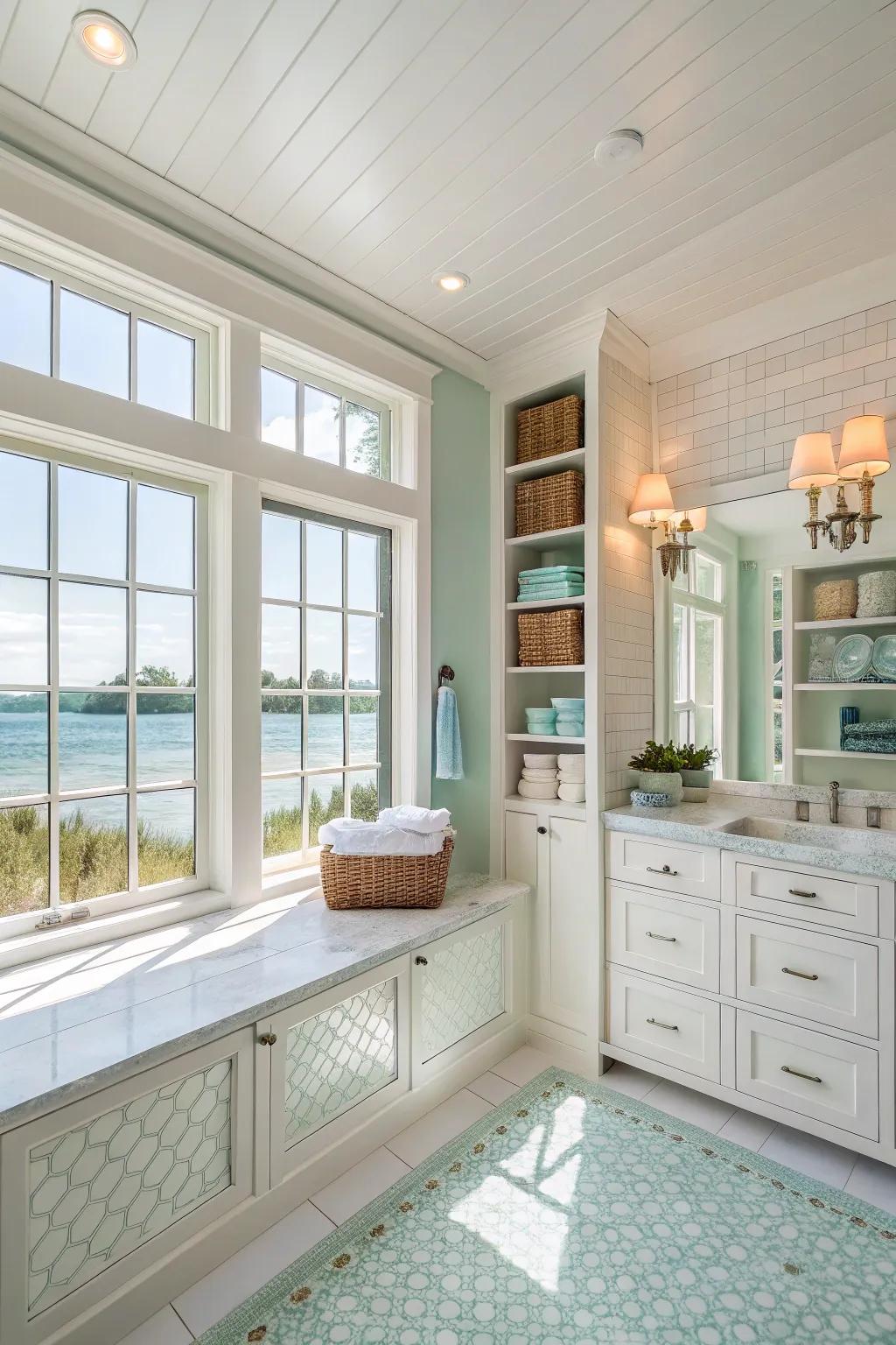 Functional storage solutions maintain tidy spaces.