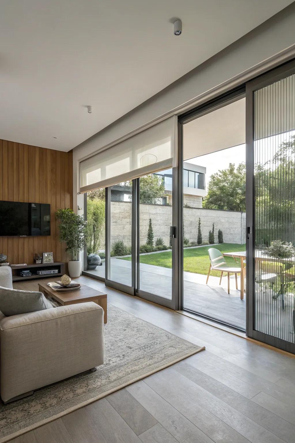 Shaded glass delivers a lasting and maintenance-free route.