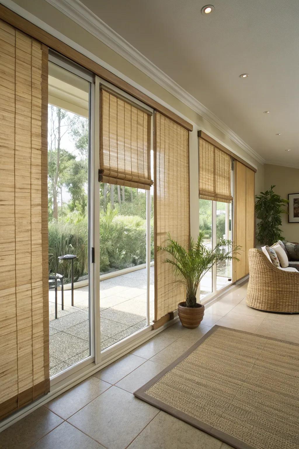 Reed blinds provide a natural, warm touch.