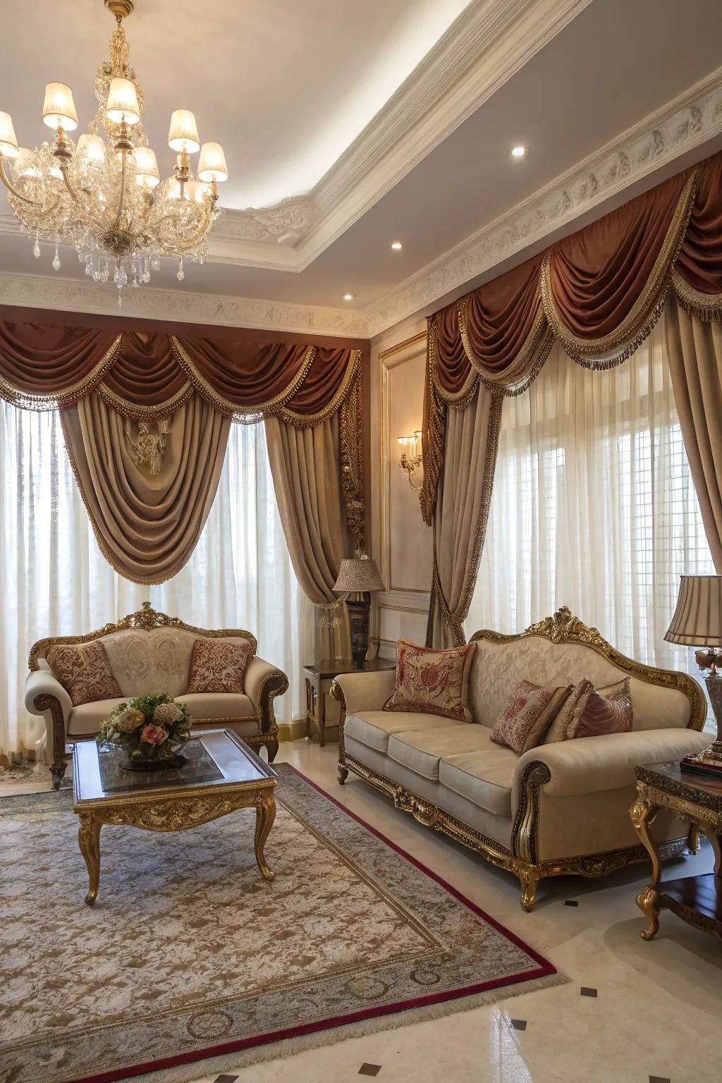 Festoons introduce refinement to your lounge.