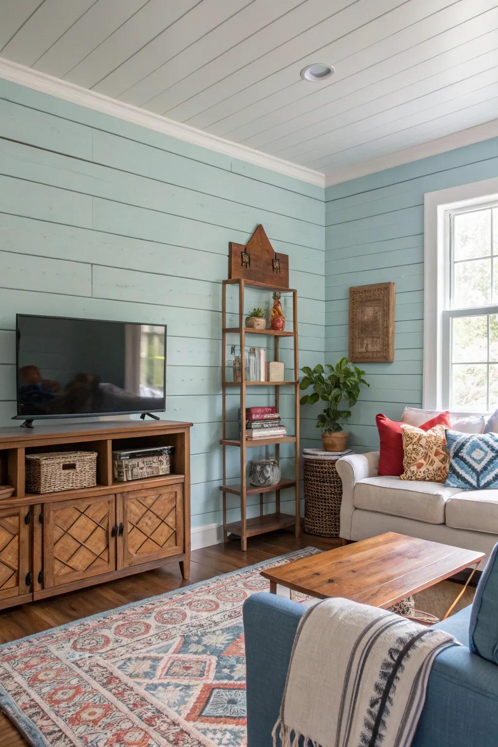 Inject a fun touch by using painted panels.