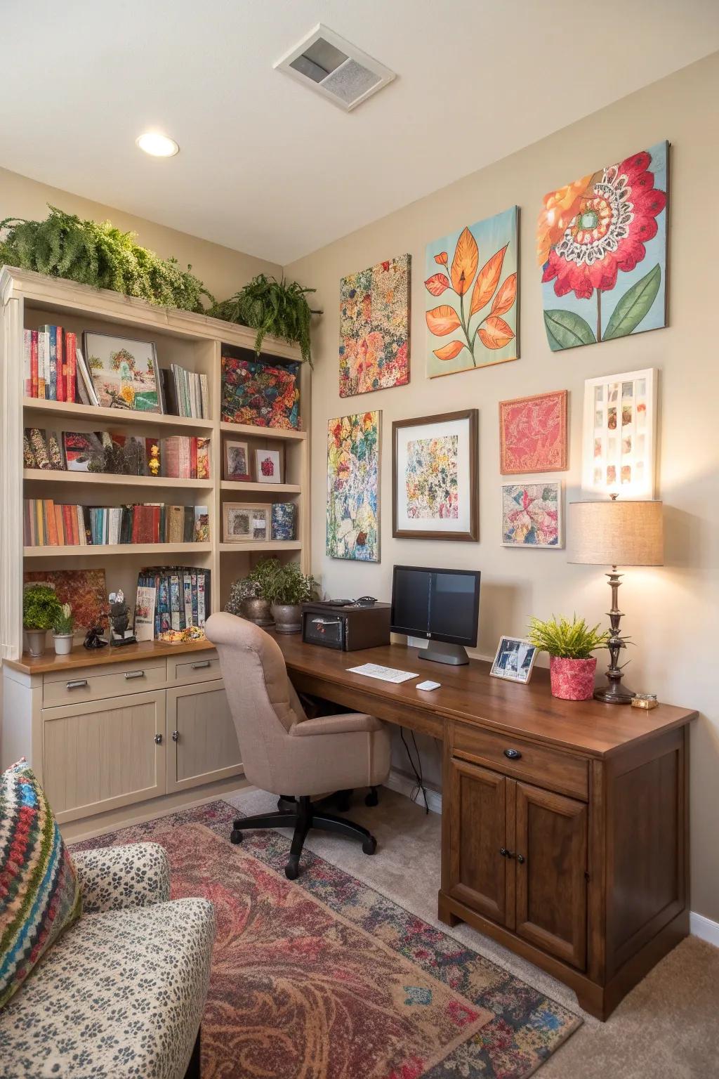 Art and decor that help to infuse your workspace with creativity.
