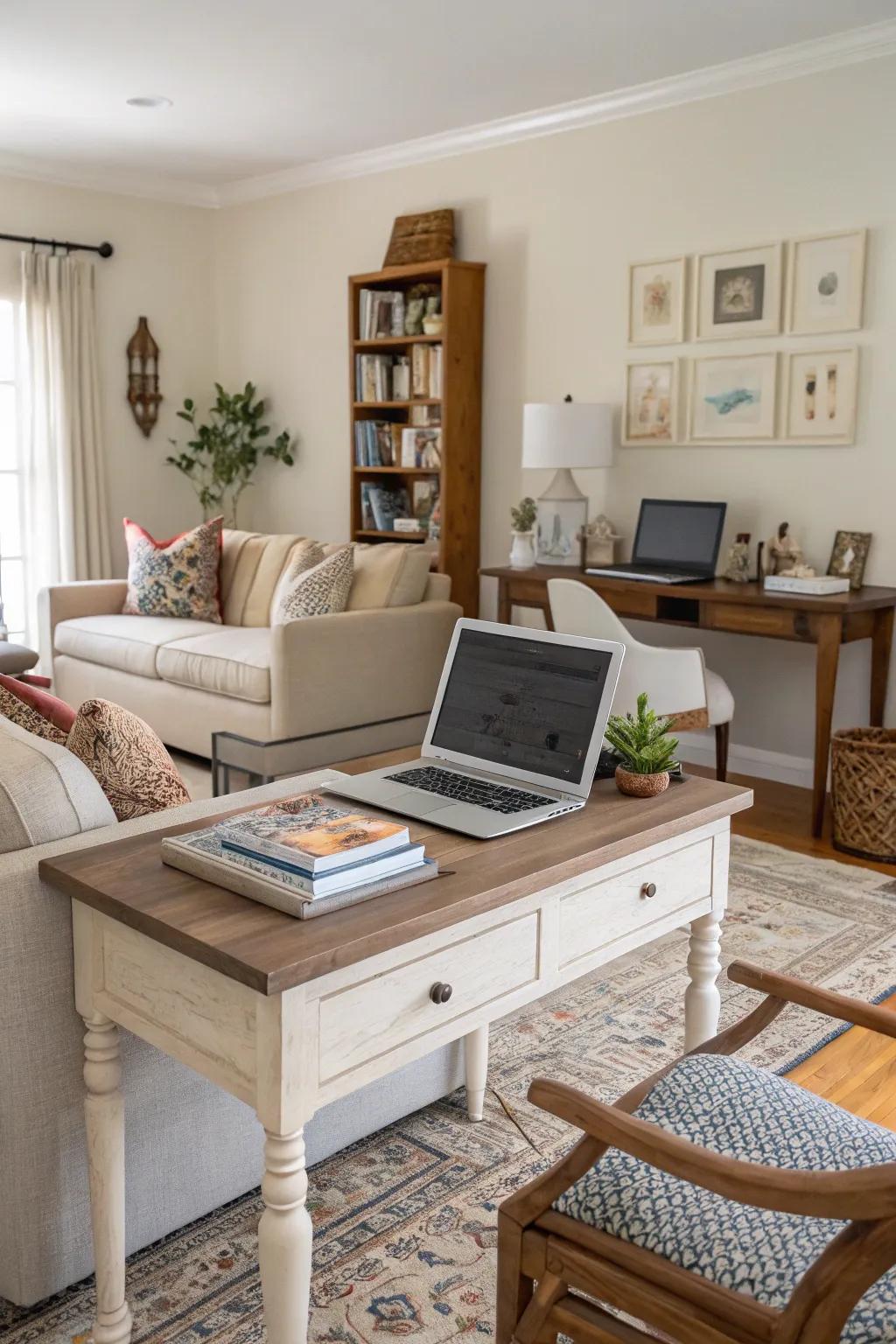 A workspace seamlessly integrated with home interiors.
