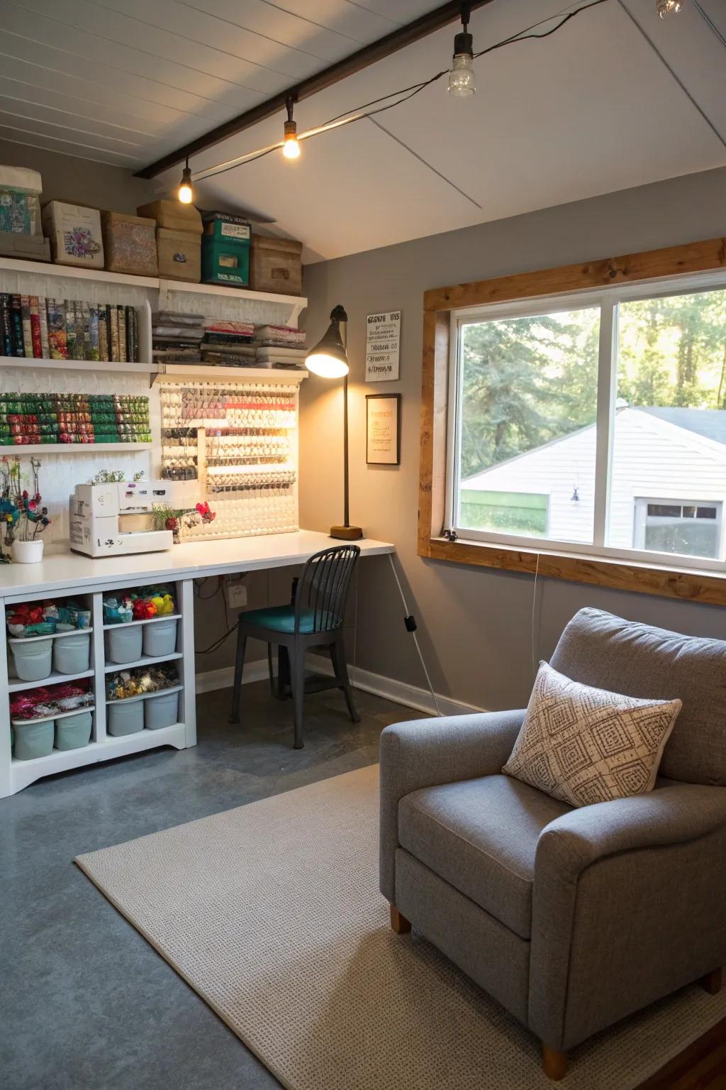 Transform your garage into a multifunctional space for hobbies.