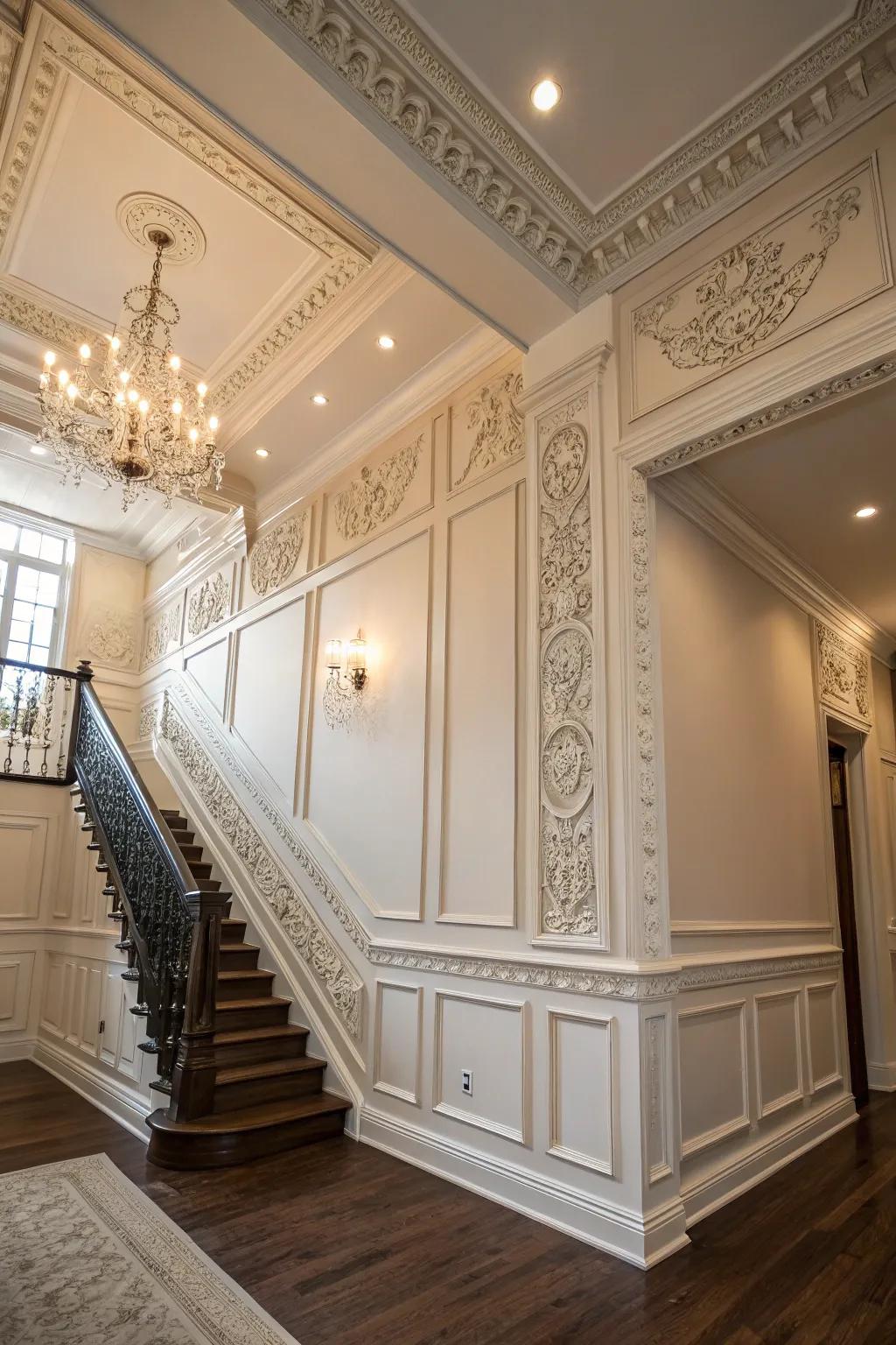 Inventive wall trims impart persona and refinement.