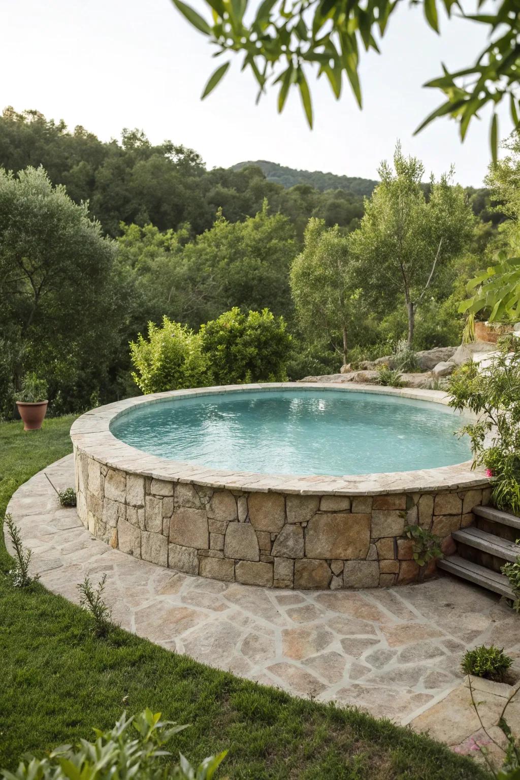 Stone dust provides a strong and lasting pool base.