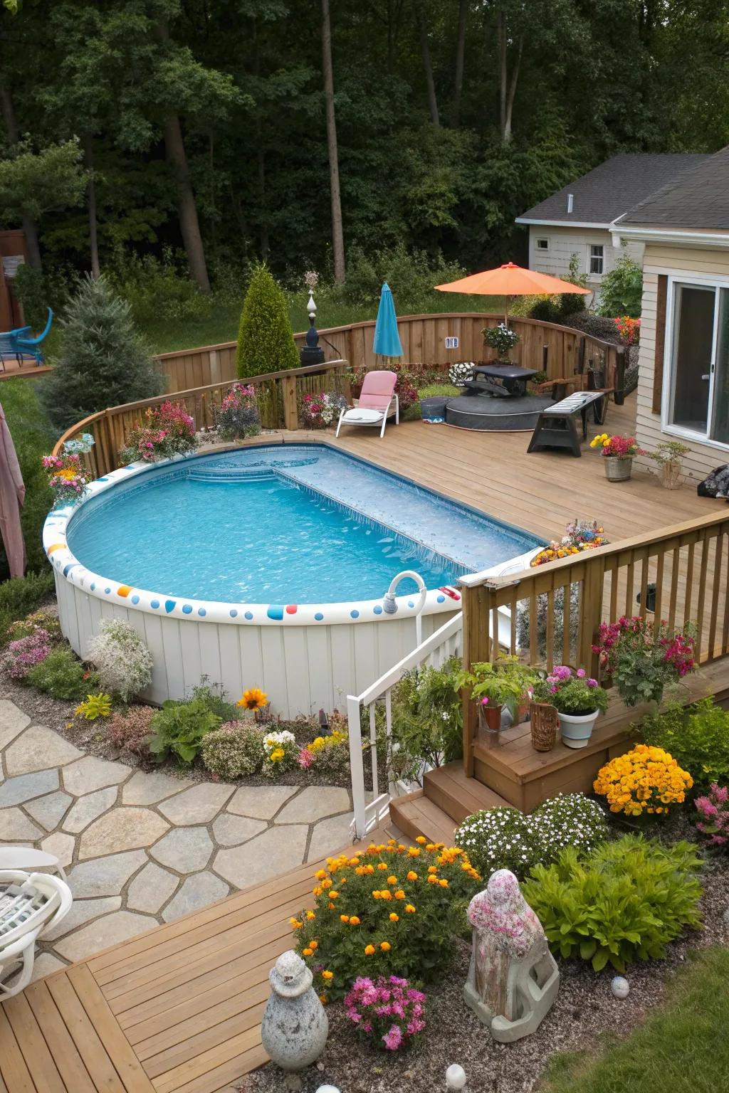 Explore unique deck arrangements for a creative touch.