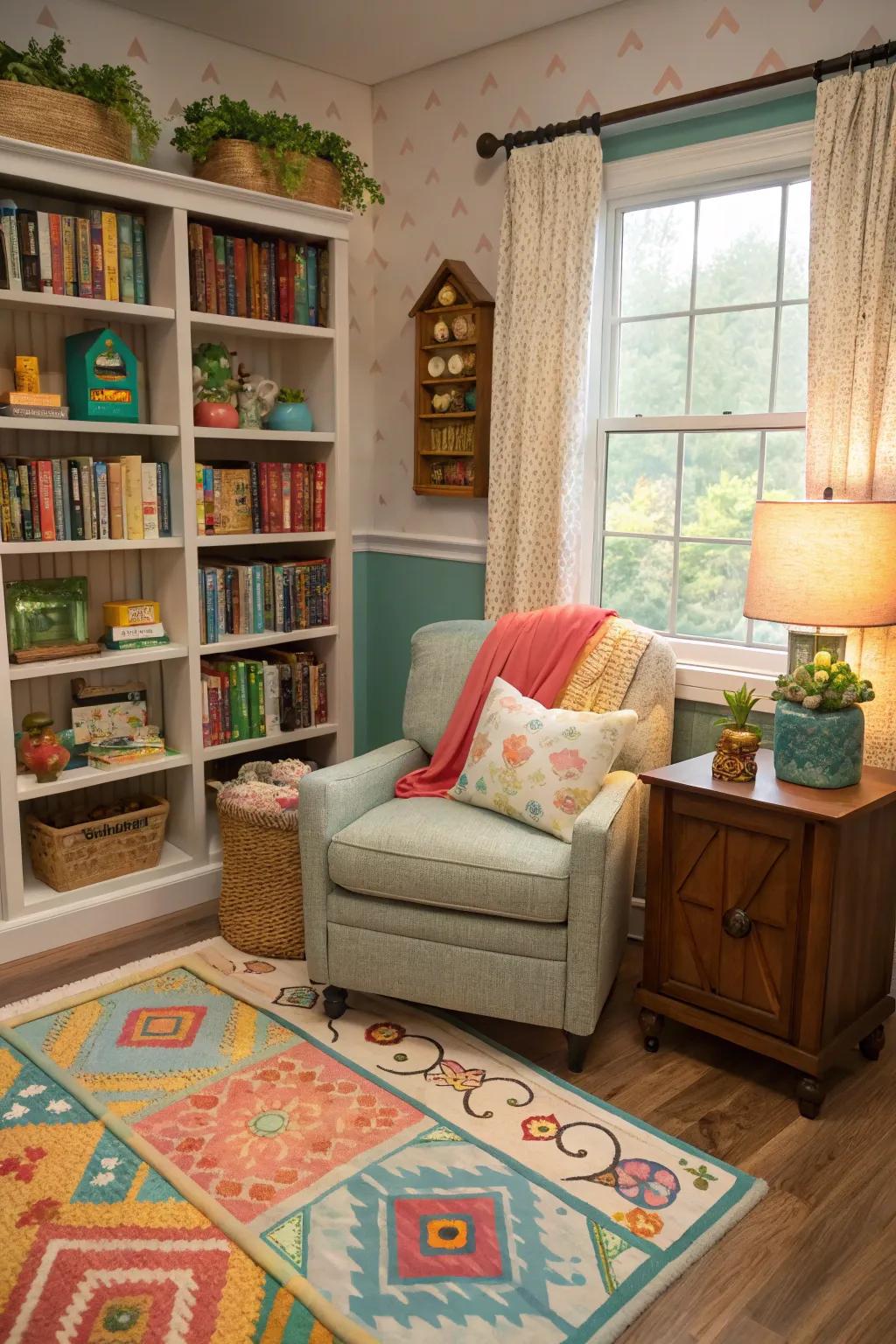 A library sanctuary is fitting for narrative enthusiasts.