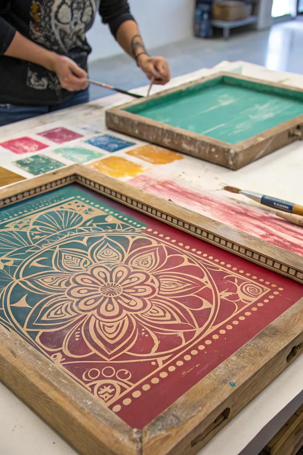 Discover hidden colors with the sgraffito technique.