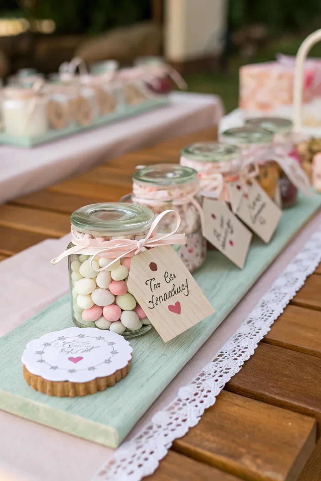 Personalized favors make for heartfelt wedding keepsakes.
