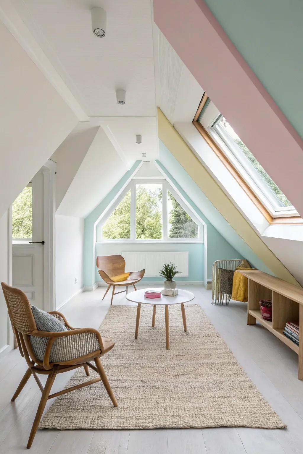 Create a serene and spacious atmosphere with minimalist design.