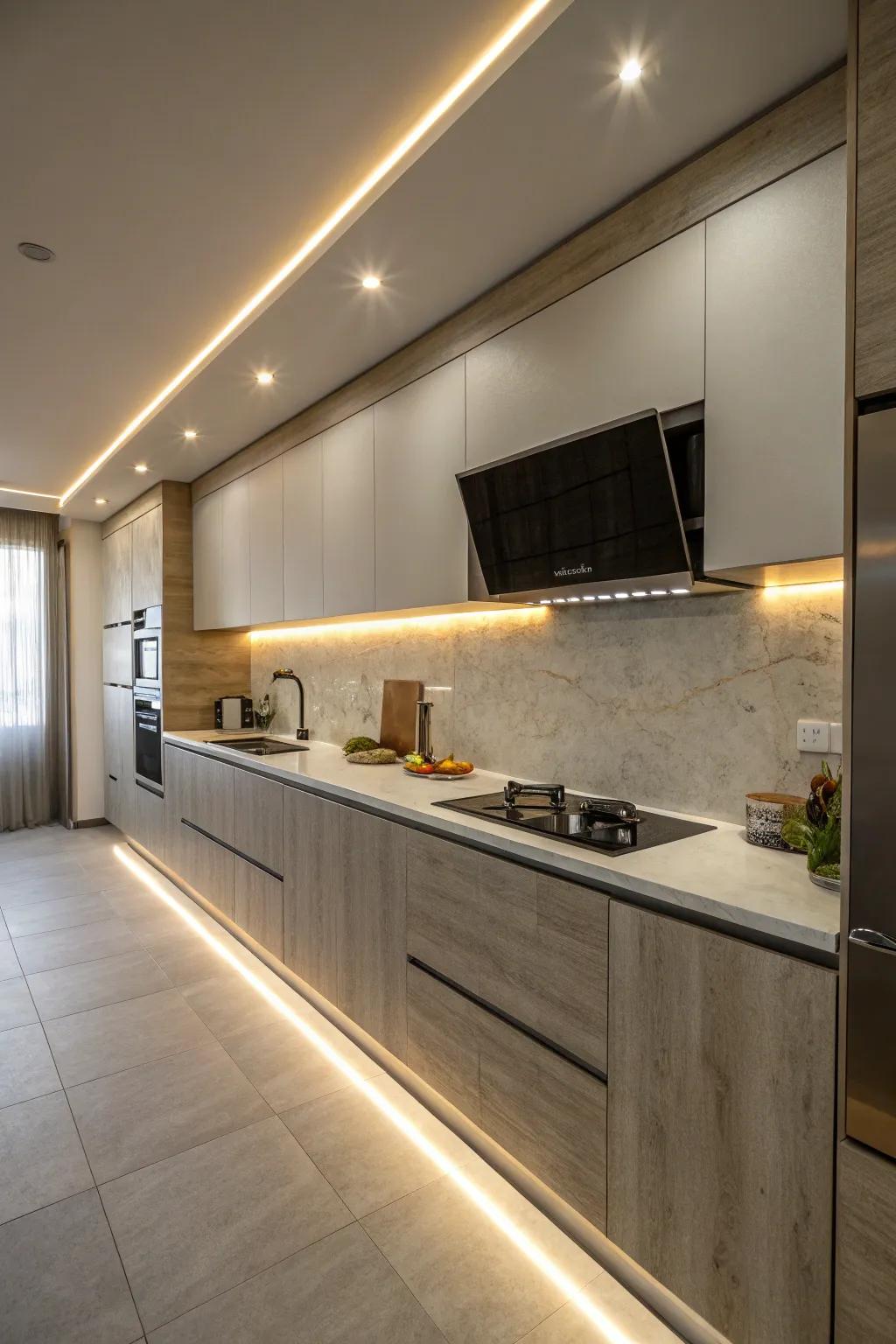 Brighten your area using glow edge trims.