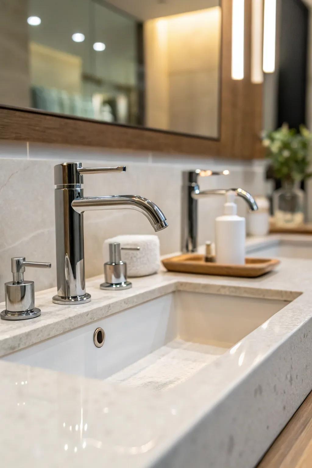 Revamp your bathroom with chic, modern fixtures.