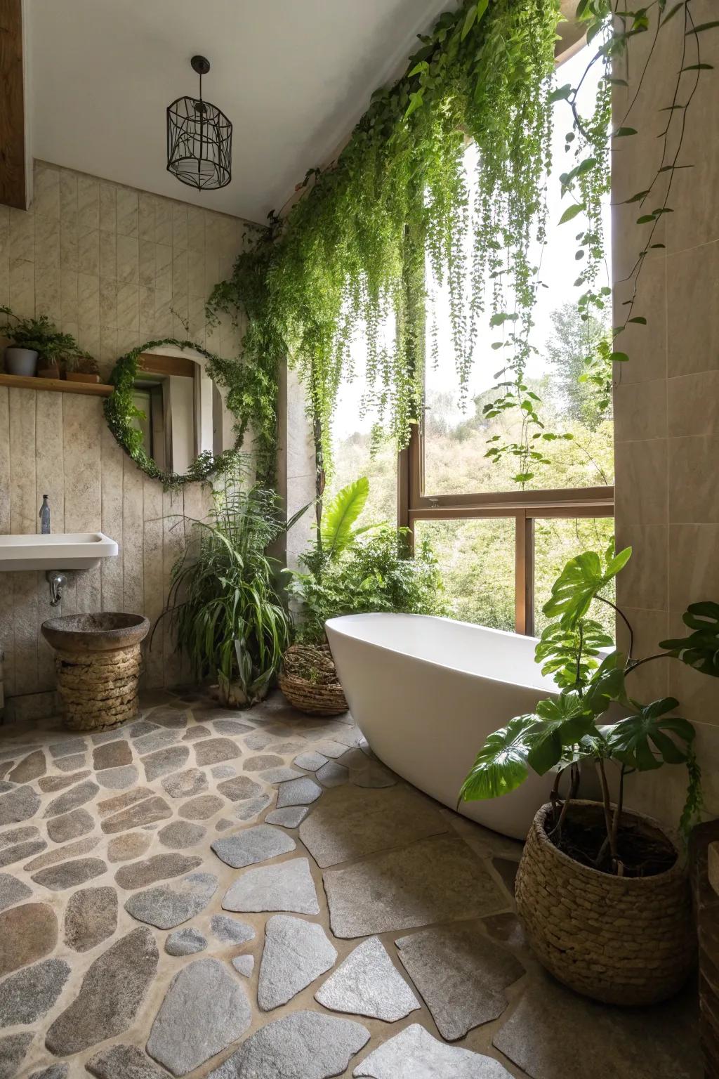 Merge the outdoors in through nature-inspired themes.