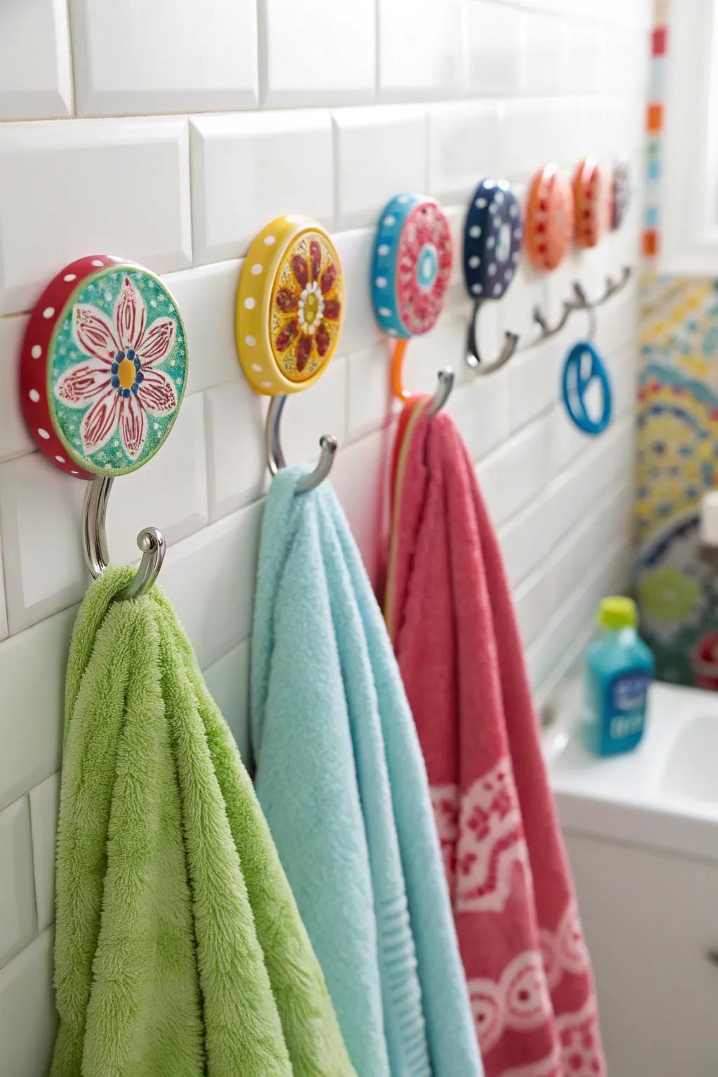 Terra pegs inject a splash of color and fun.