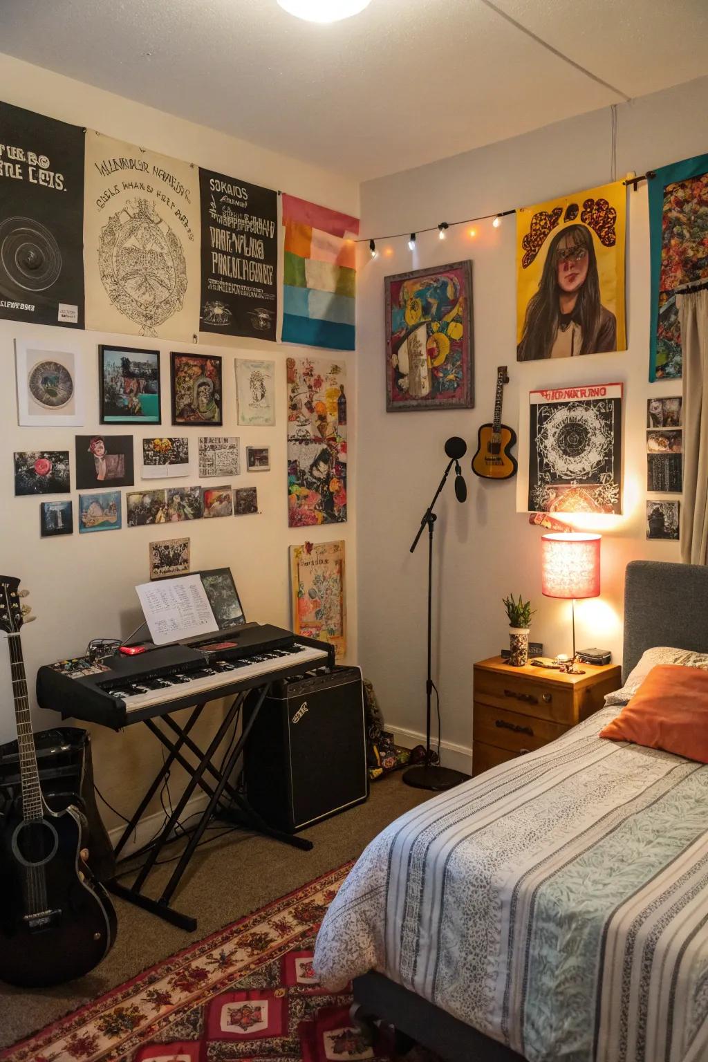 Personalized decor conveys your style and intensifies creativity inside your music area.