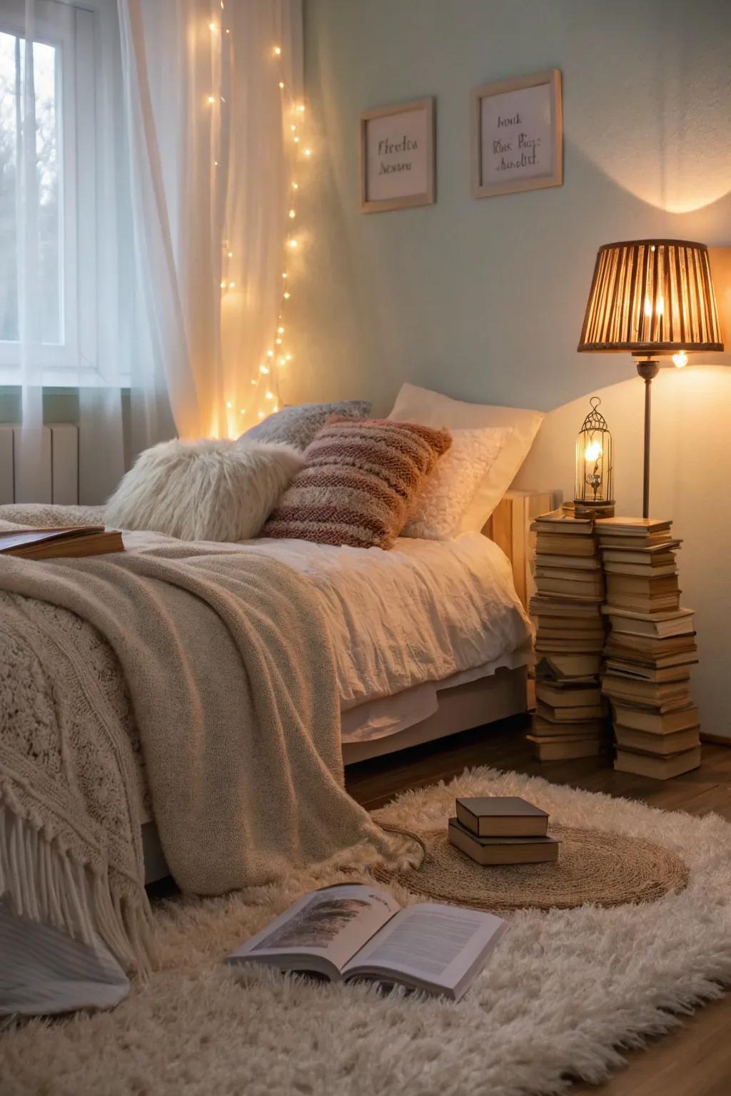 A cozy atmosphere transforms your bedroom into a true escape.