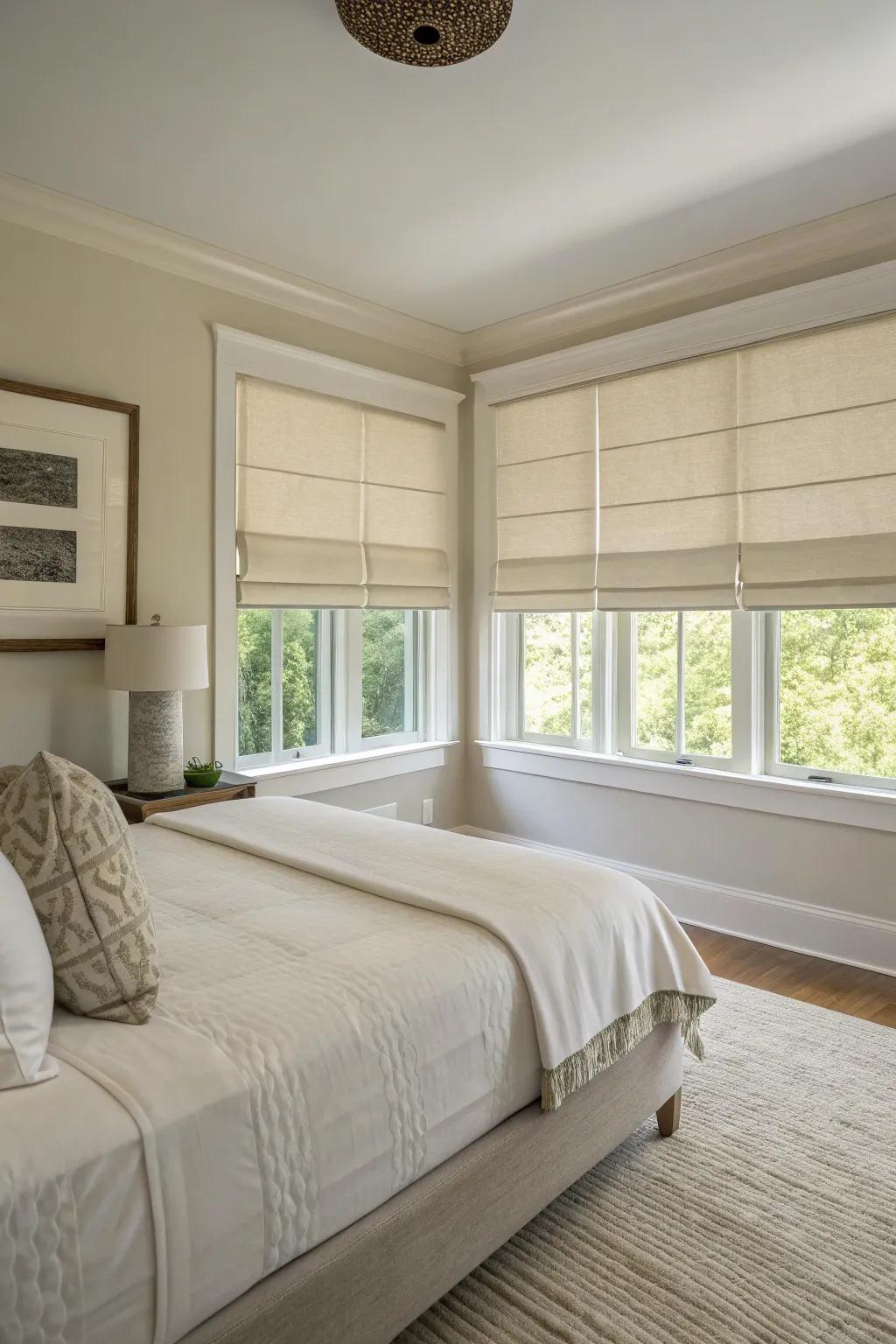 Pleated screens deliver a sleek, minimalist aesthetic.