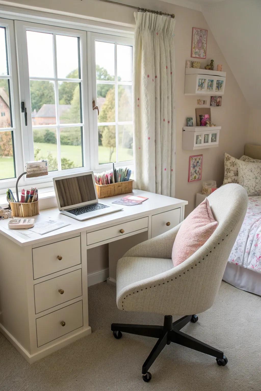 An elegant work surface that fosters imagination and efficiency.