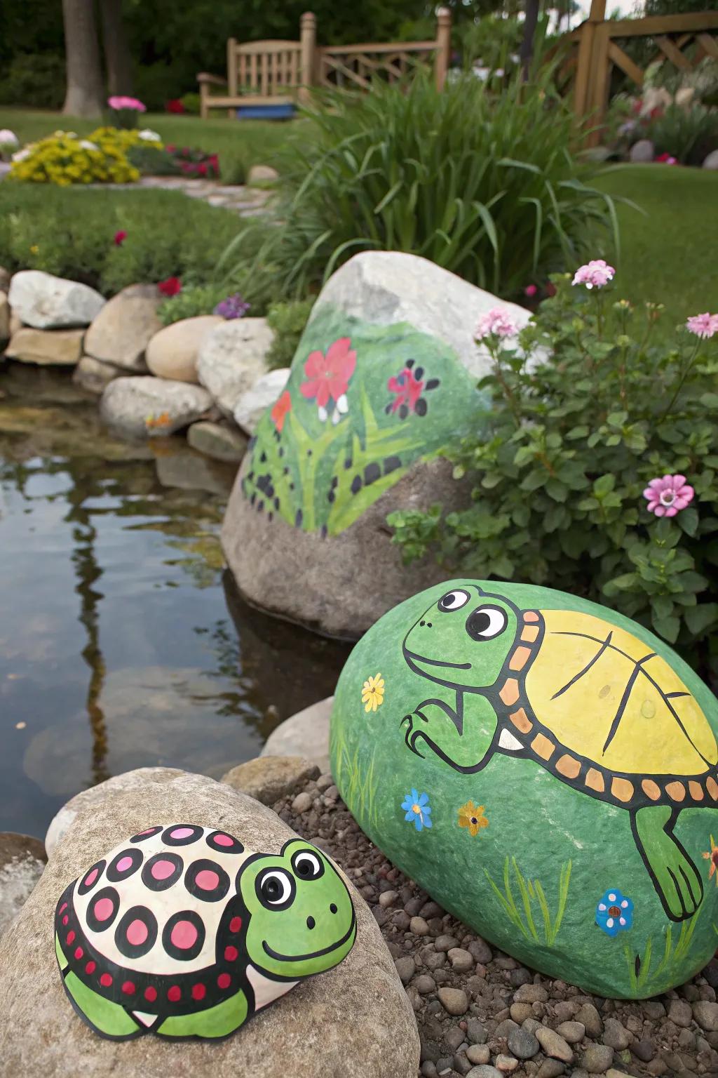 Charm your garden with guardian amphibian stones.