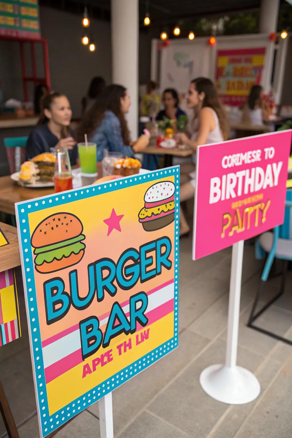 Signage adds an element of fun and information.