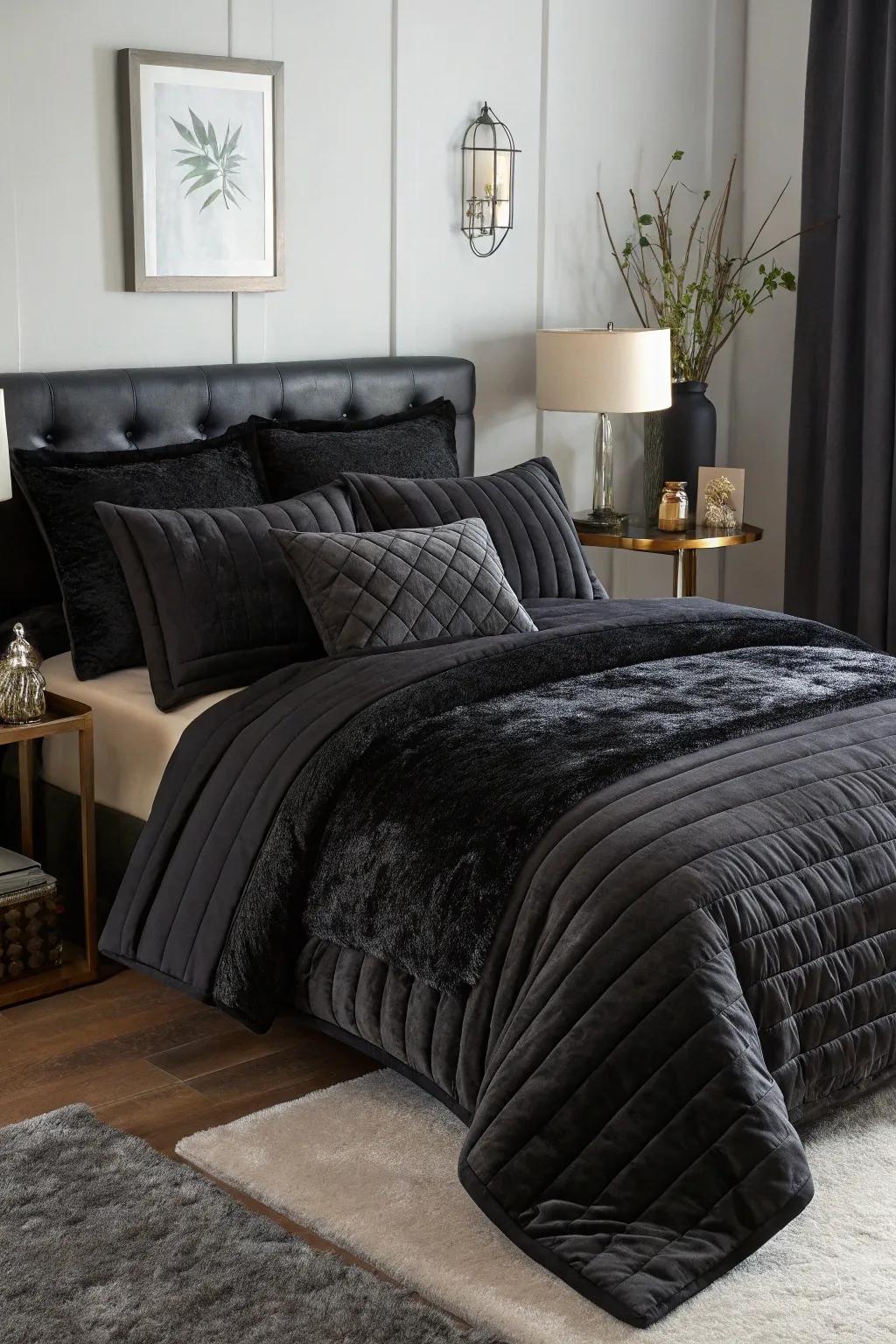 Revealing depth through atmospheric black layers.