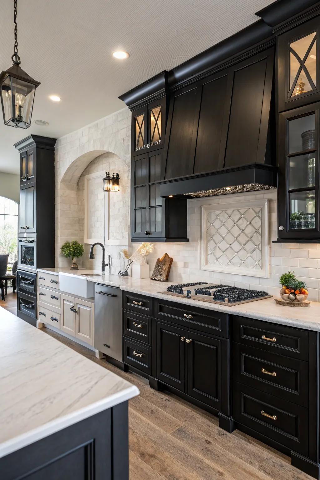 Highlight structural characteristics with strategic onyx illumination.