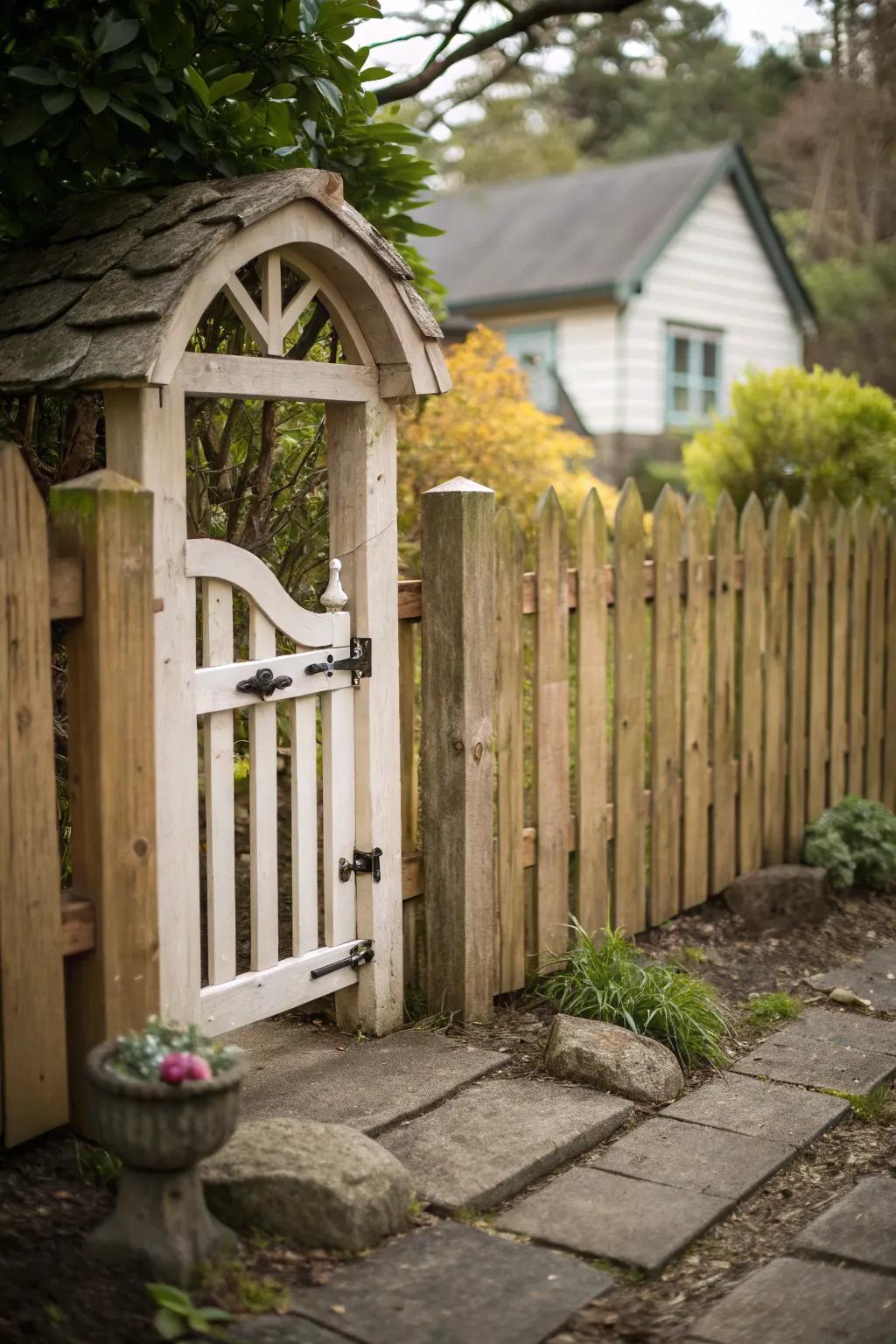 A mini gate adds charm and function.