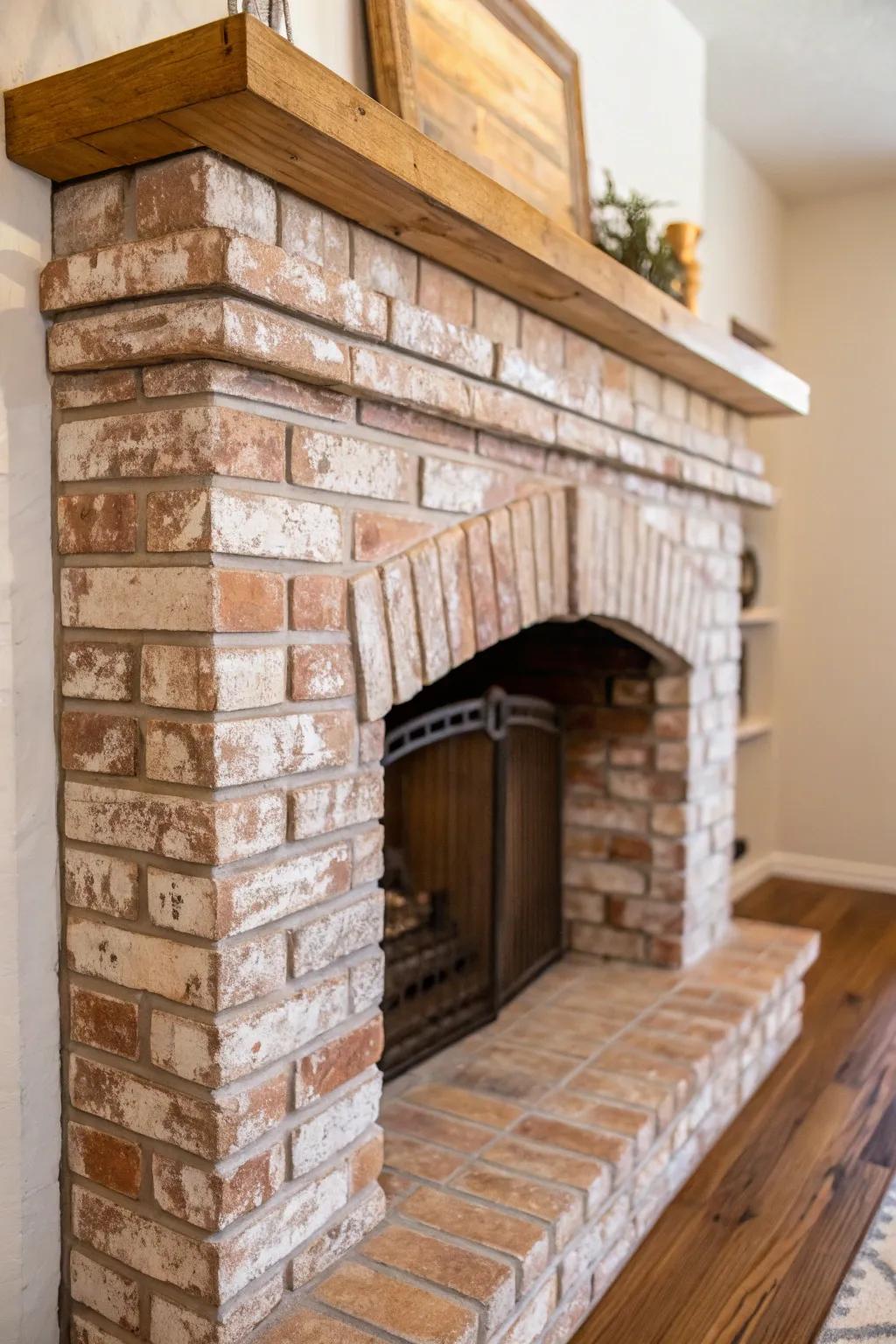 The German smear finish brings a textured and rustic charm to your fireplace.