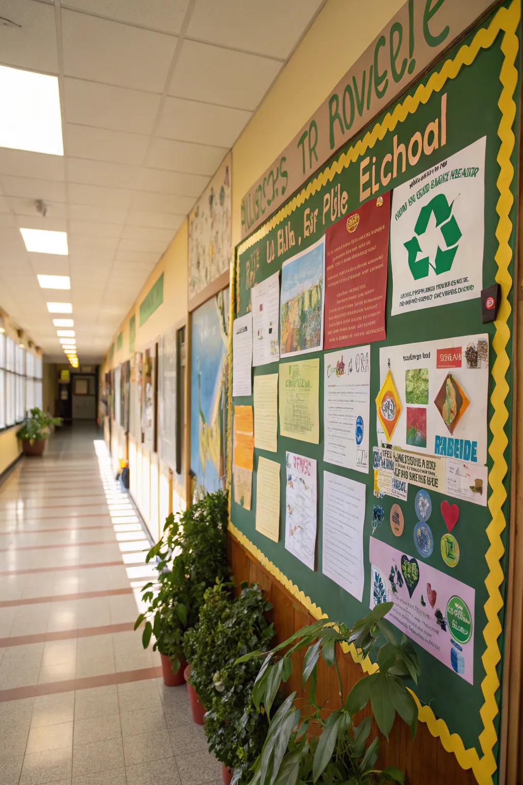 An environmental board promoting sustainability.
