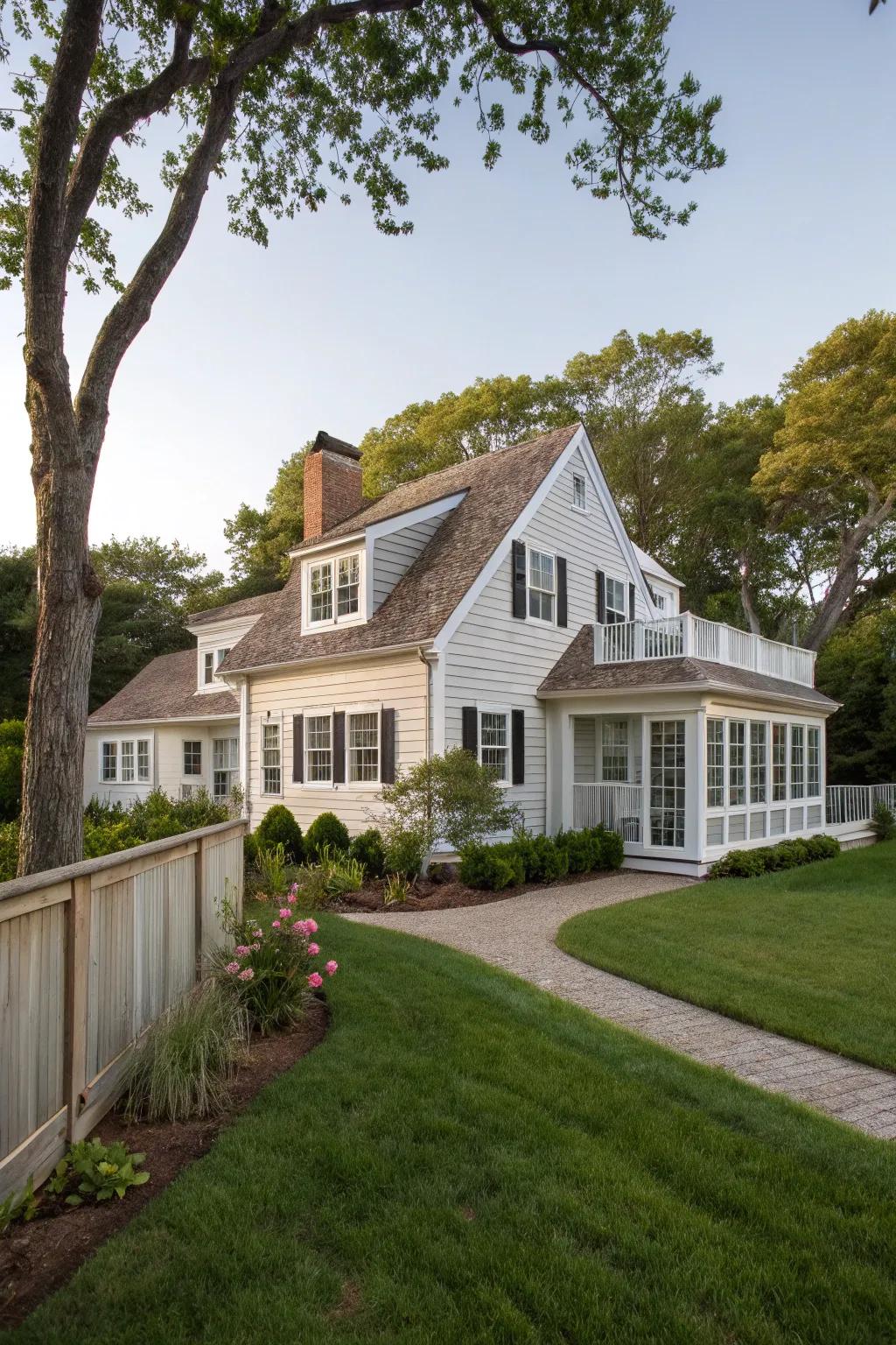 Second-story addition blending with original design