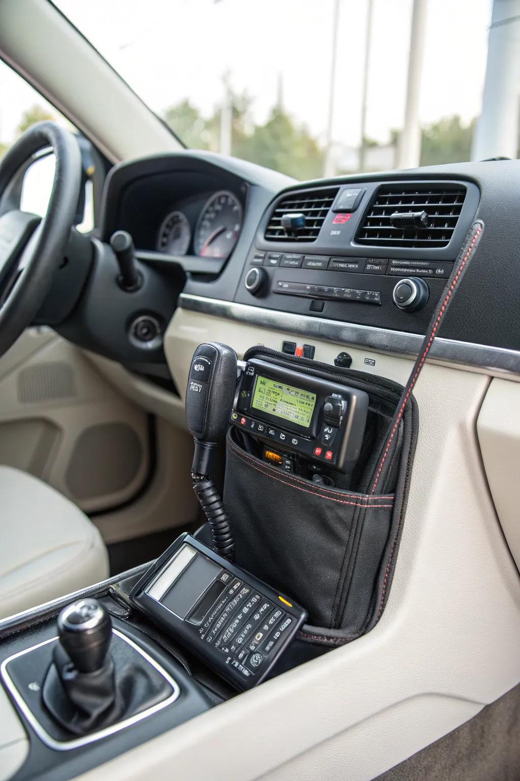 Optimize your dashboard compartment via a clever adaptation.