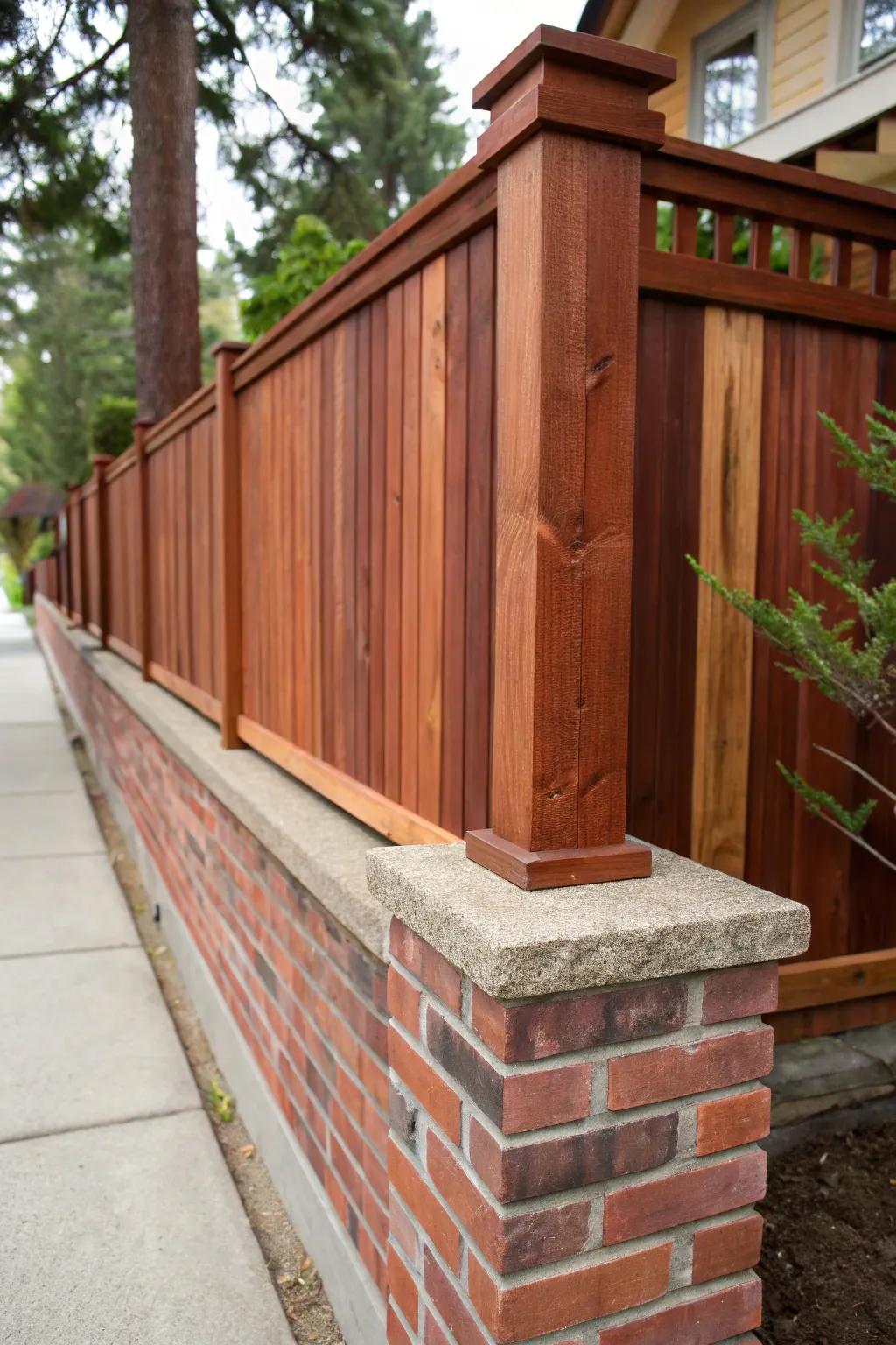 Elevate your outdoor area with the enduring elegance of a timber surround and brick foundation.