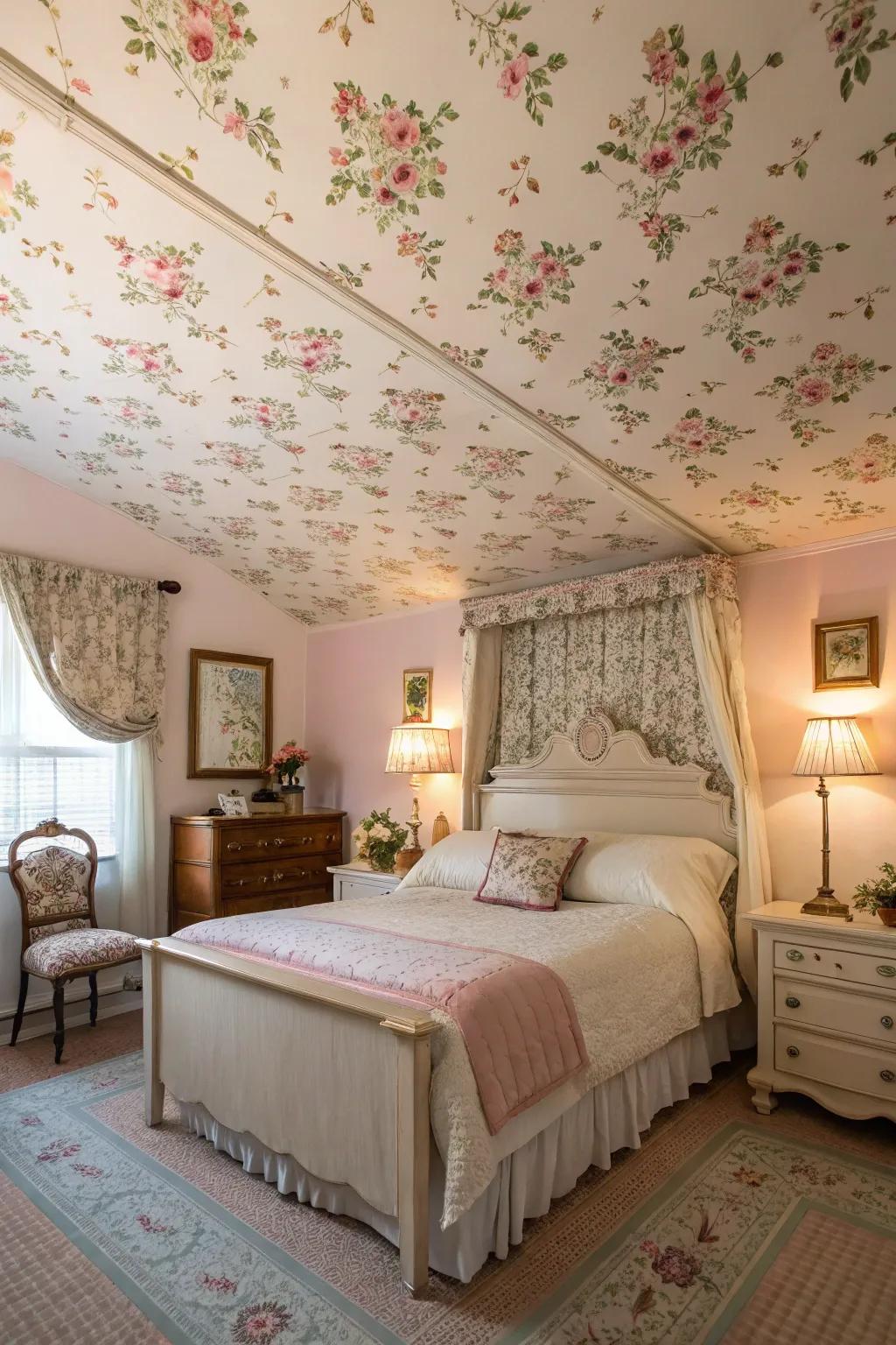 Infuse romance into your home with chic floral ceiling textures.