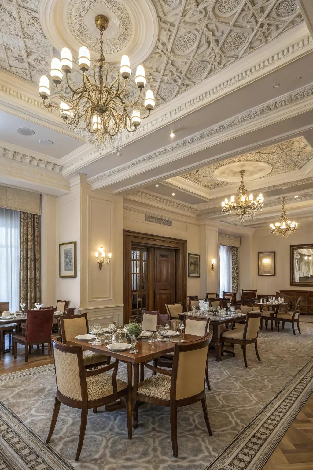 Dining room accents for added sophistication.